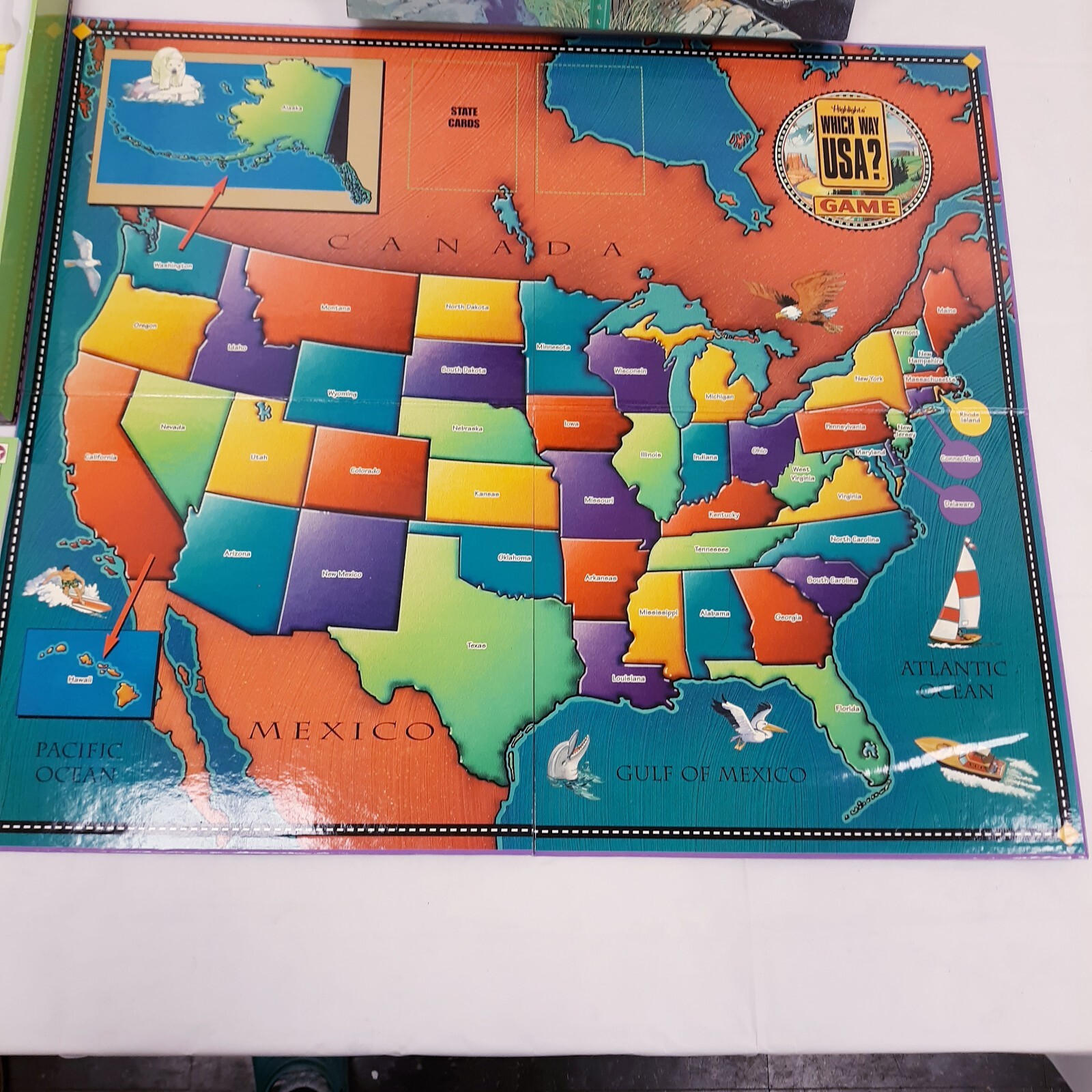 Vintage Highlights WHICH WAY USA? Board Game – complete free shipping