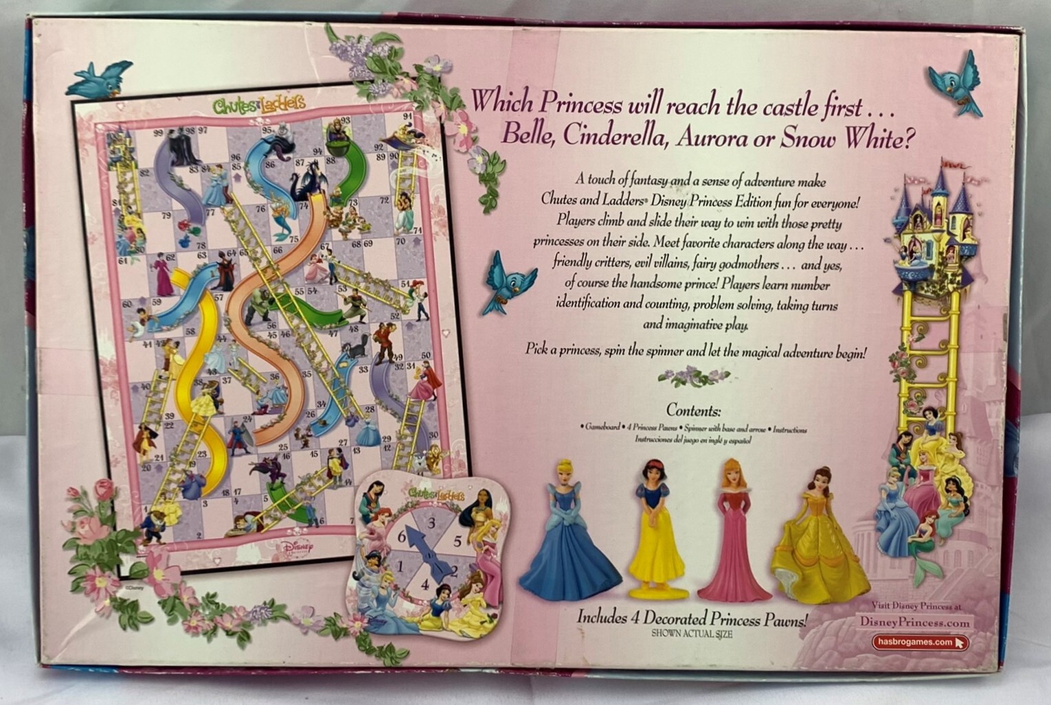 2009 Disney Princess Chutes and Ladders Complete in Great Cond FREE SHIPPING