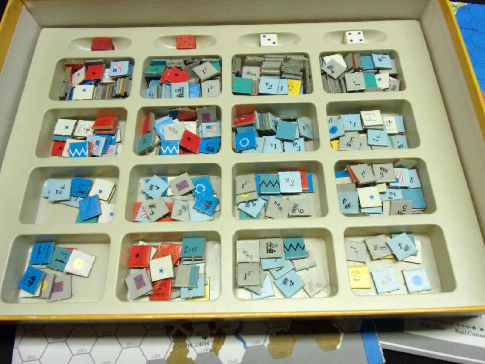 THE CIVIL WAR 1861-1865 by Victory Games::Open Box::©1983