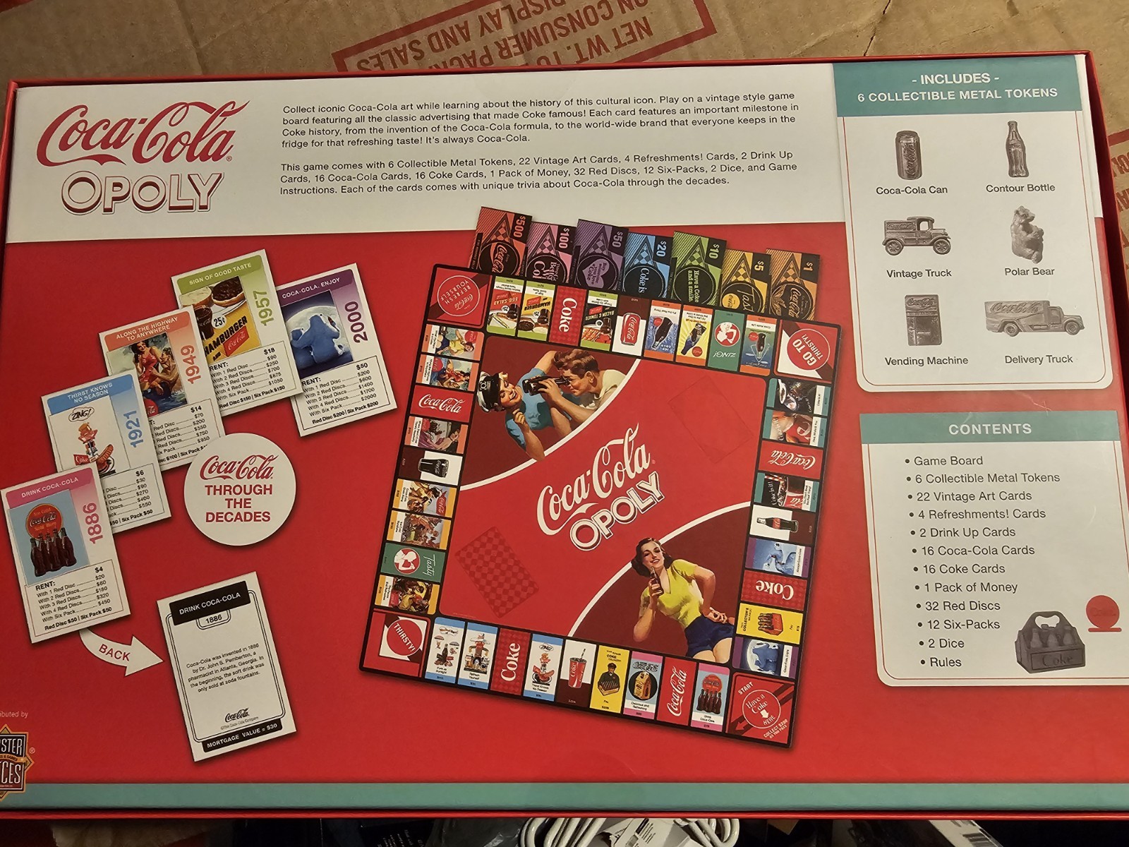 NEW Coca-Cola Opoly Board Game Collector’s Edition 6 Token Set by Masterpieces