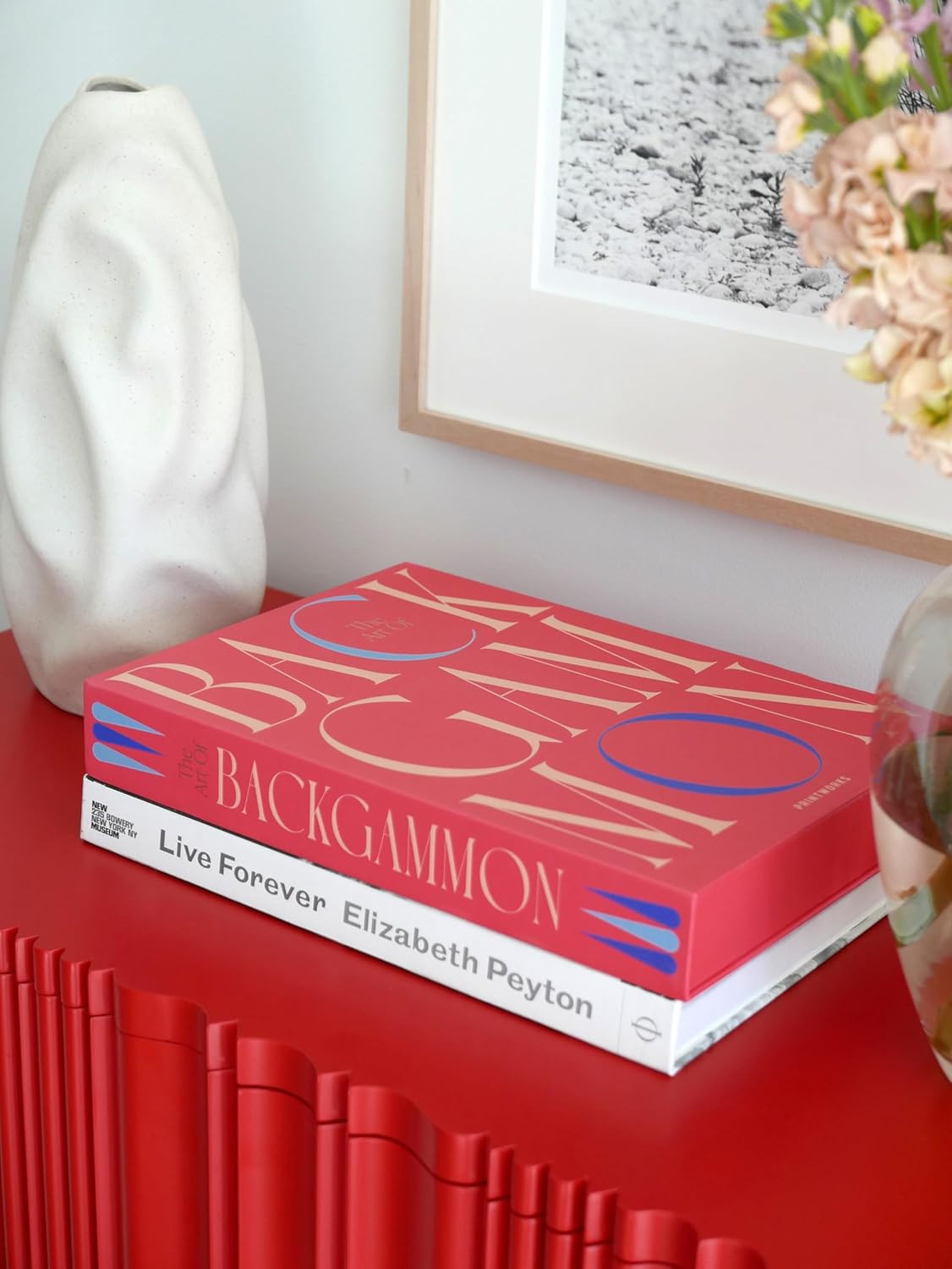 Art of Backgammon – Stylish Red & Blue Acrylic Board Game for All Ages