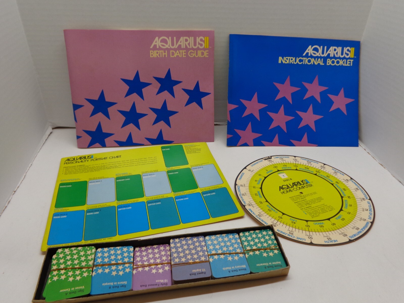 Vintage AQUARIUS II Home Computer Astrology Kit 1973 Reiss Games RARE Complete