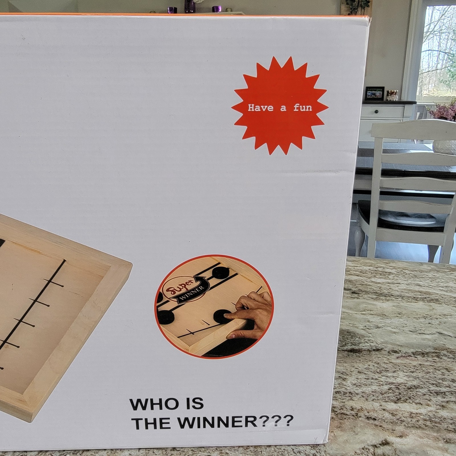 Sling Puck Wooden Fast Sling Hockey Game 2 Player Table Game Open Box New