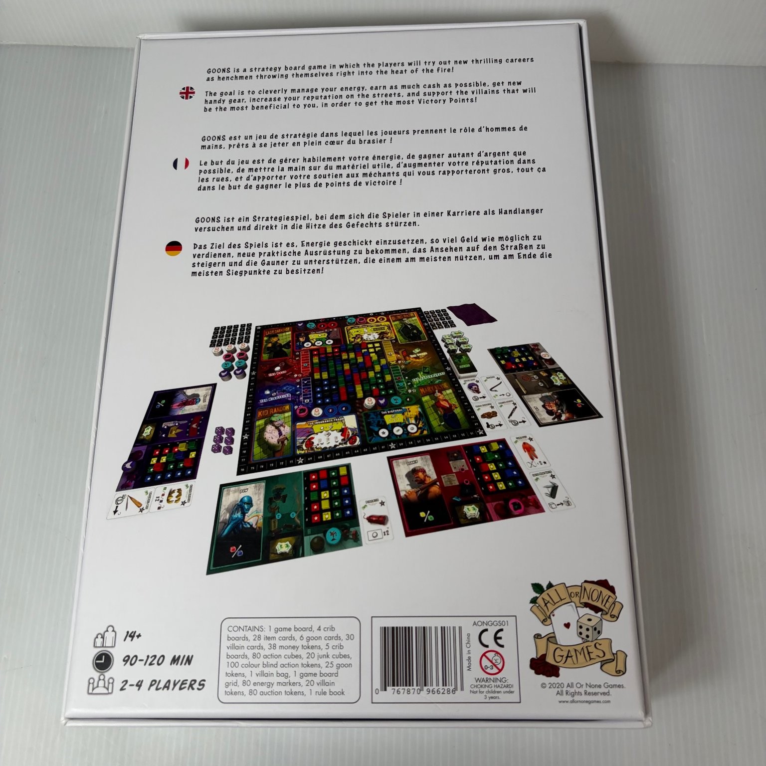 GOONS Kickstarter Headfirst Luxury Goon Pledge Board Game 1-5 Players Rare OOP