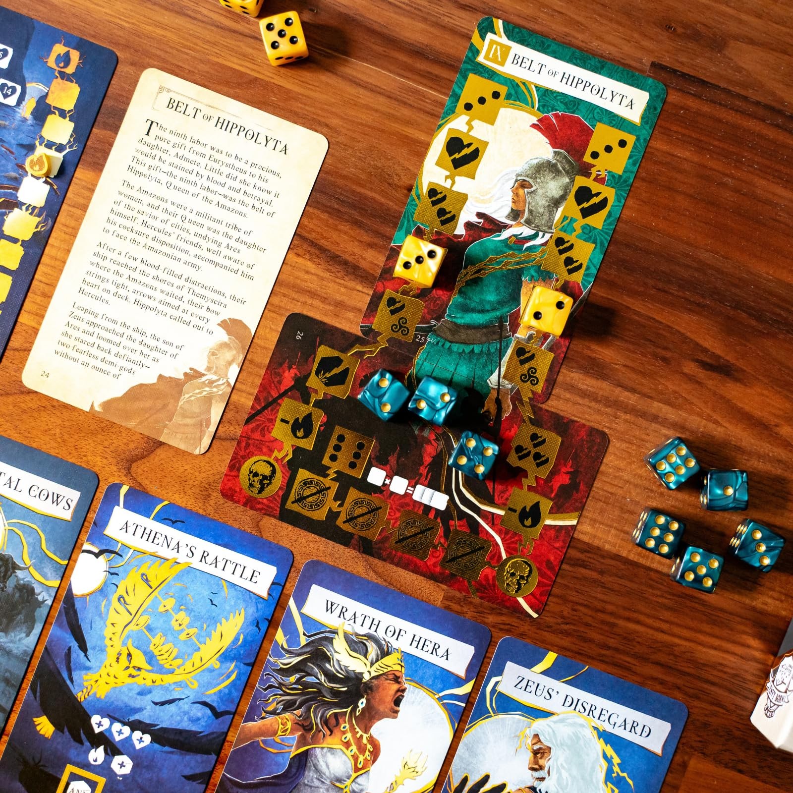 Envy Born Games Hercules And The 12 Labors Solo Card Dice Game Mythology