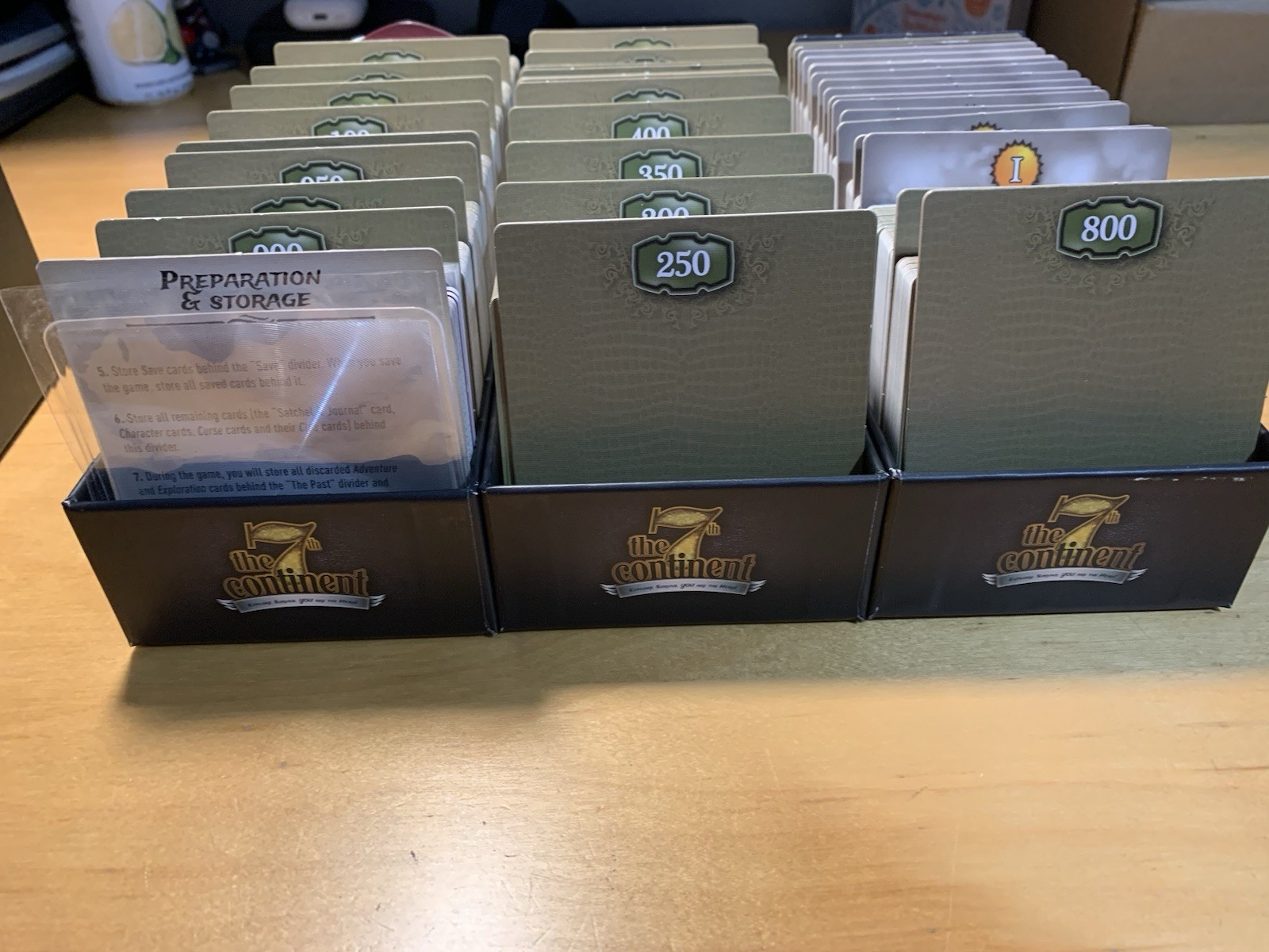 The 7th Continent Board Game + What Goes Up Expansion, Kickstarter Versions