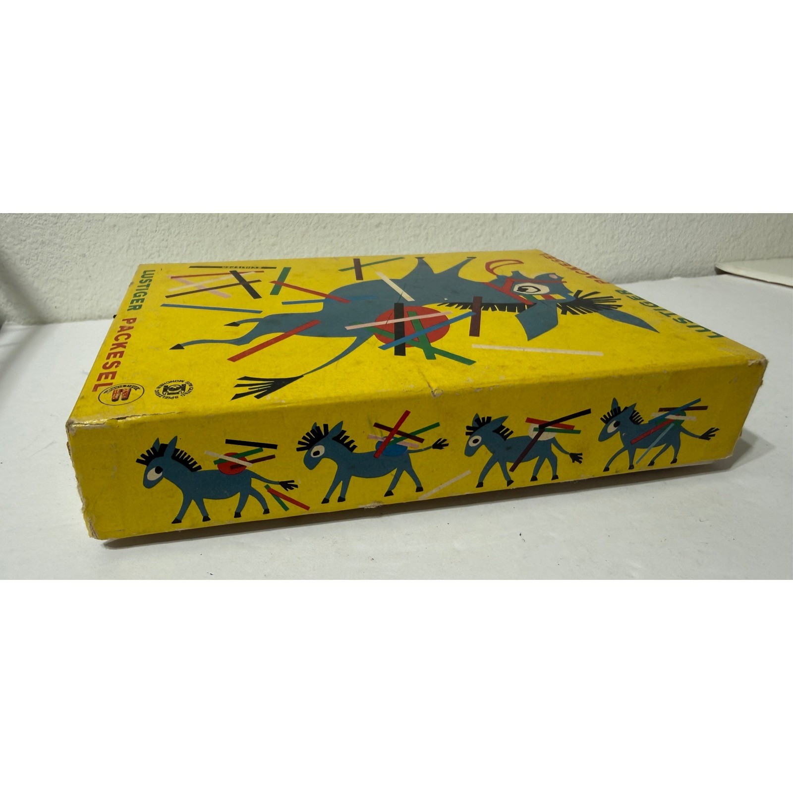 Vintage Lustiger Packesel Spiele Schmidt Wooden Donkey Stacking Game W. Germany