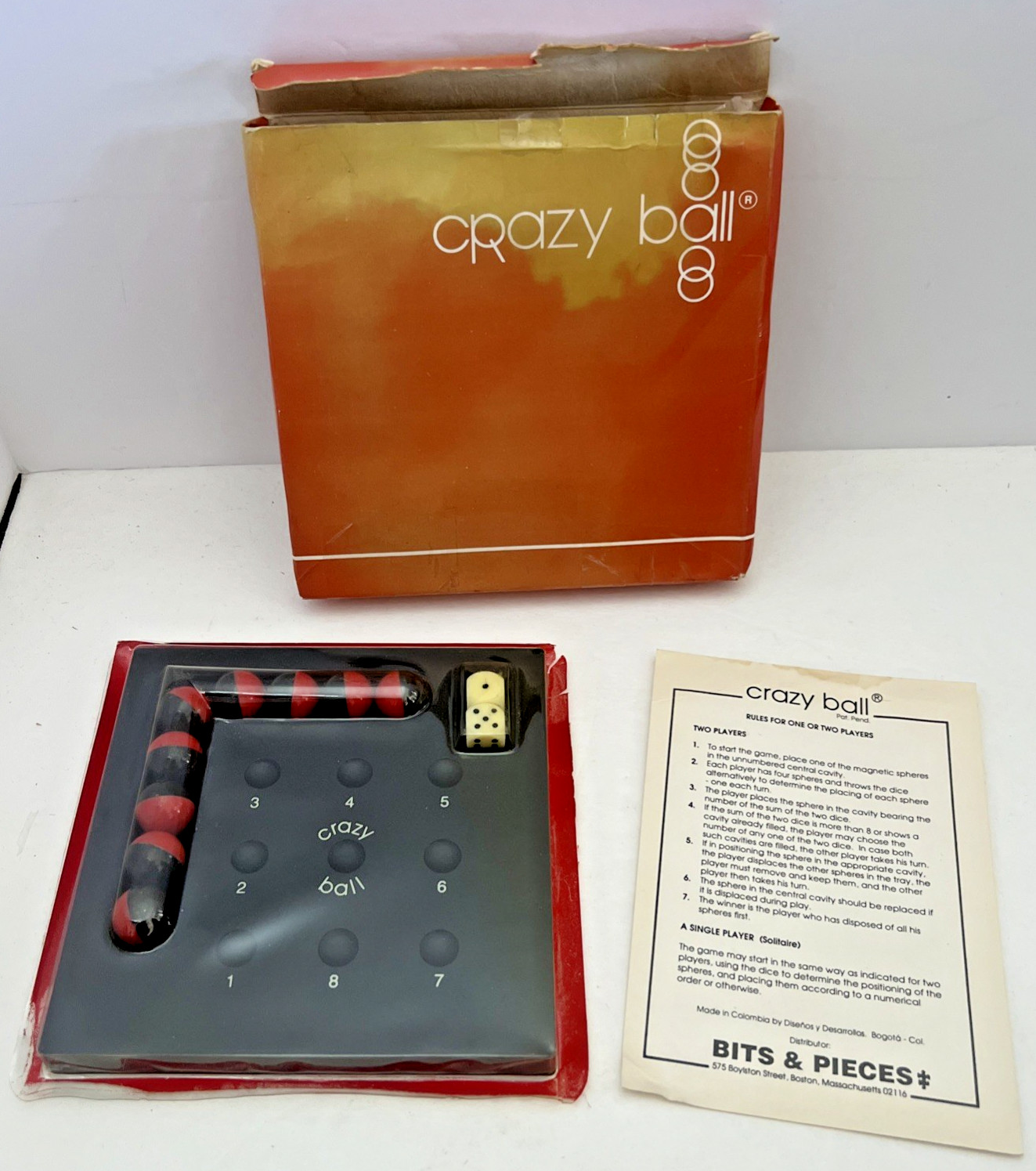 Crazy Ball Game By Bits & Pieces Colombia Complete IOB + Instructions Rare HTF