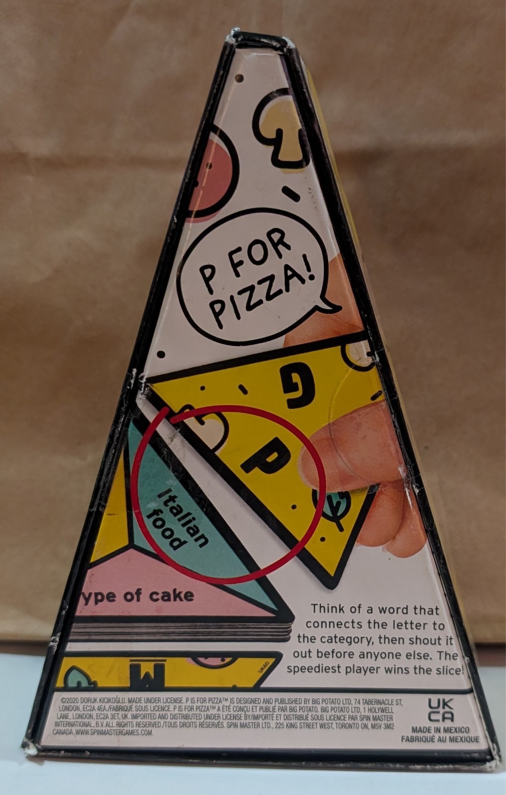 Big Potato P For Pizza The Easy Cheesy Letter Game