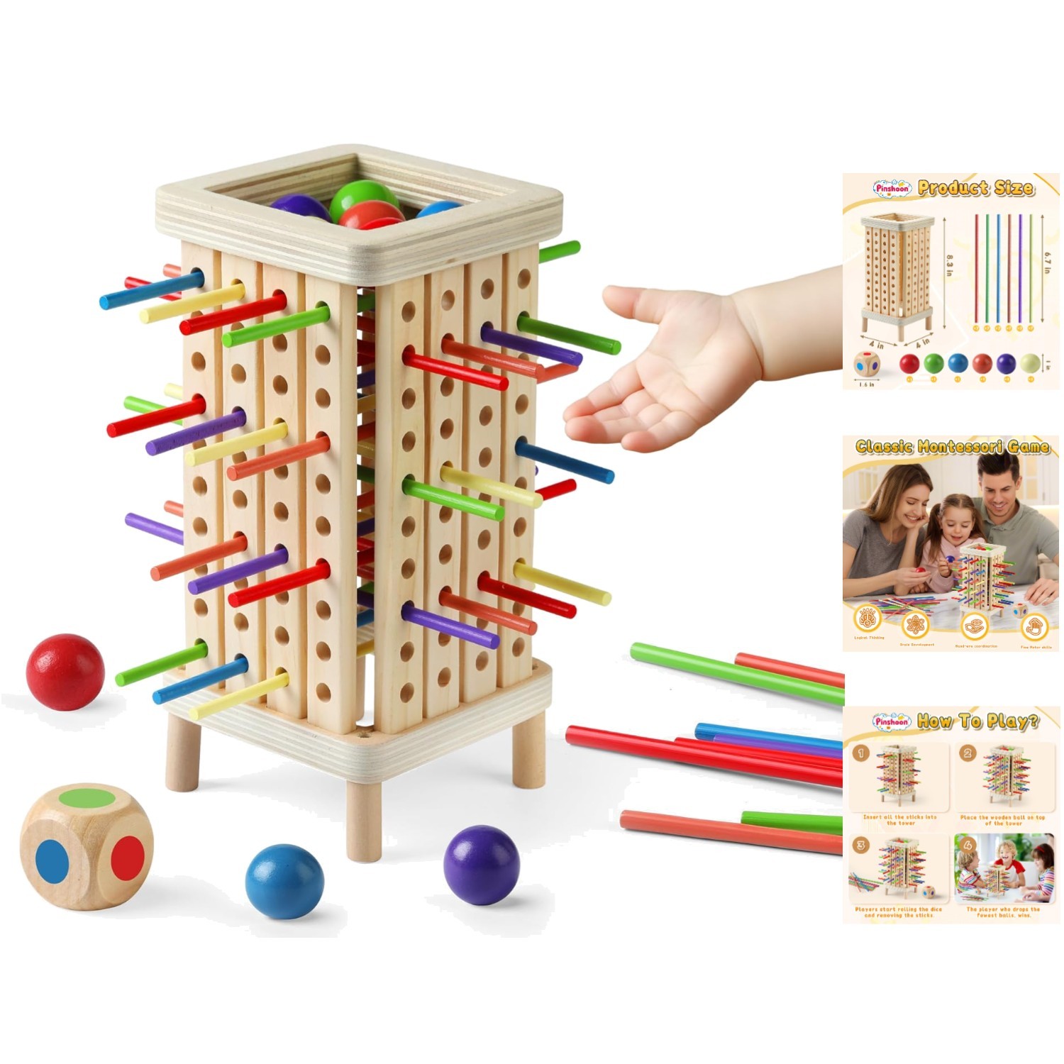 Colorful Montessori Board Game – Engaging Toy for Ages 3-8 & Family Nights