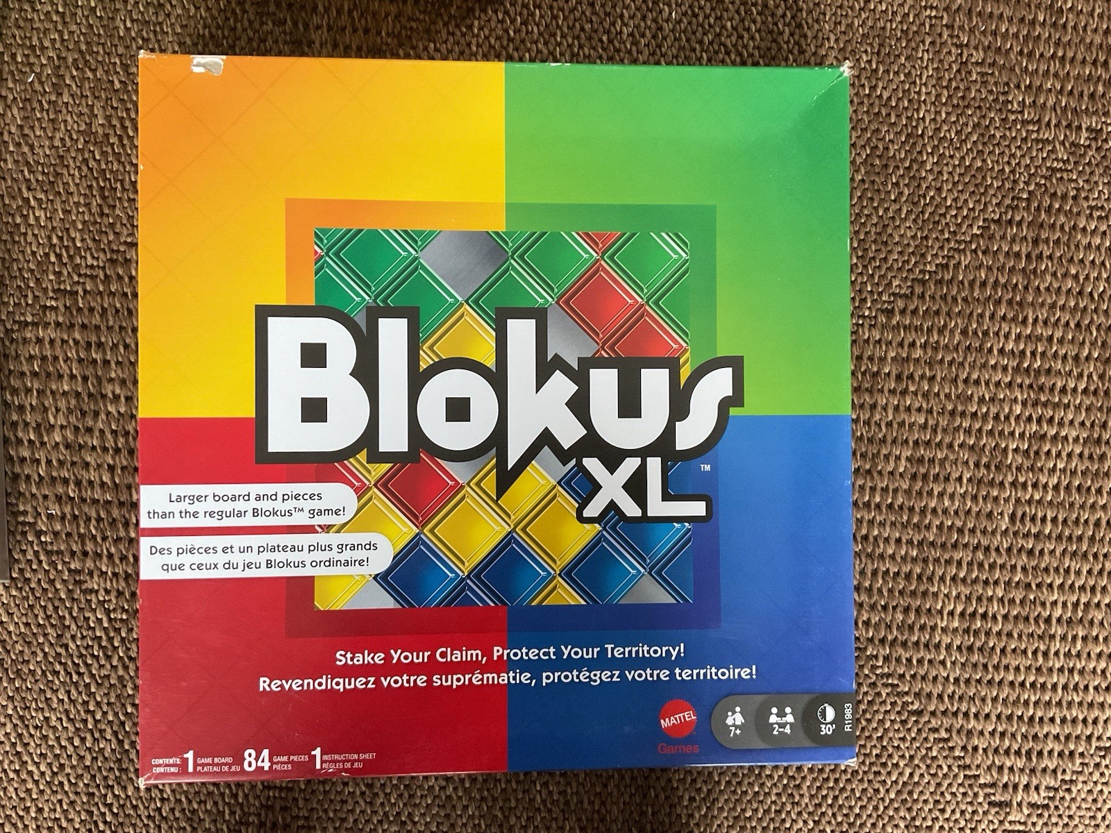 Mattel Games Blokus XL Board Games for Family Night Open And Damaged Box See Pic