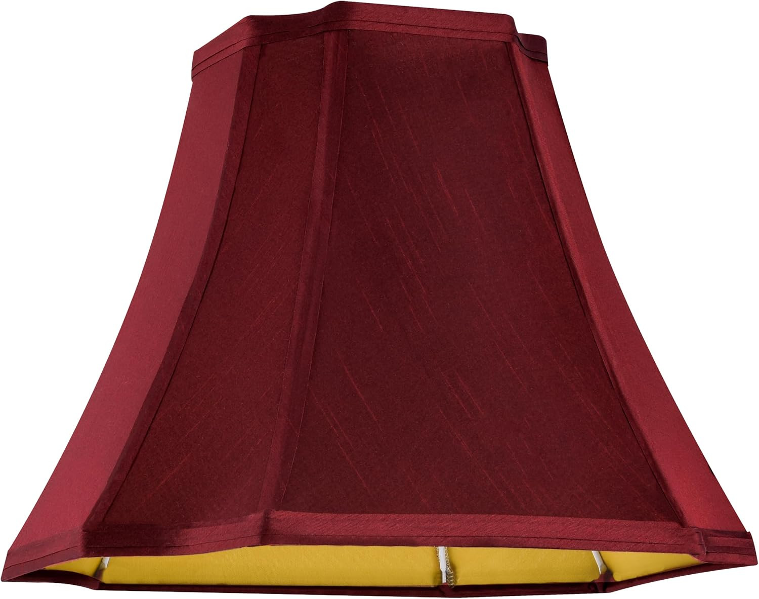 13.2″ Medium Burgundy Lampshades Red,Square Cut Corner Lamp Shades for Floor and