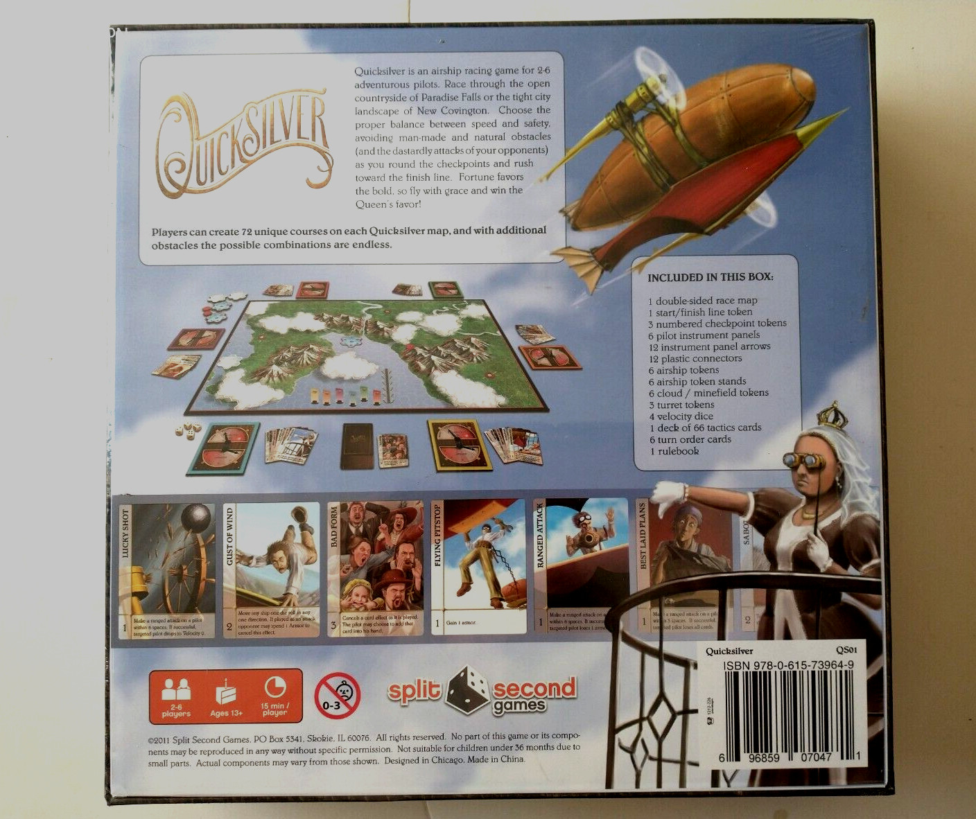 Quicksilver The Great Airship Race Board Game Split Second Games New in Shrink