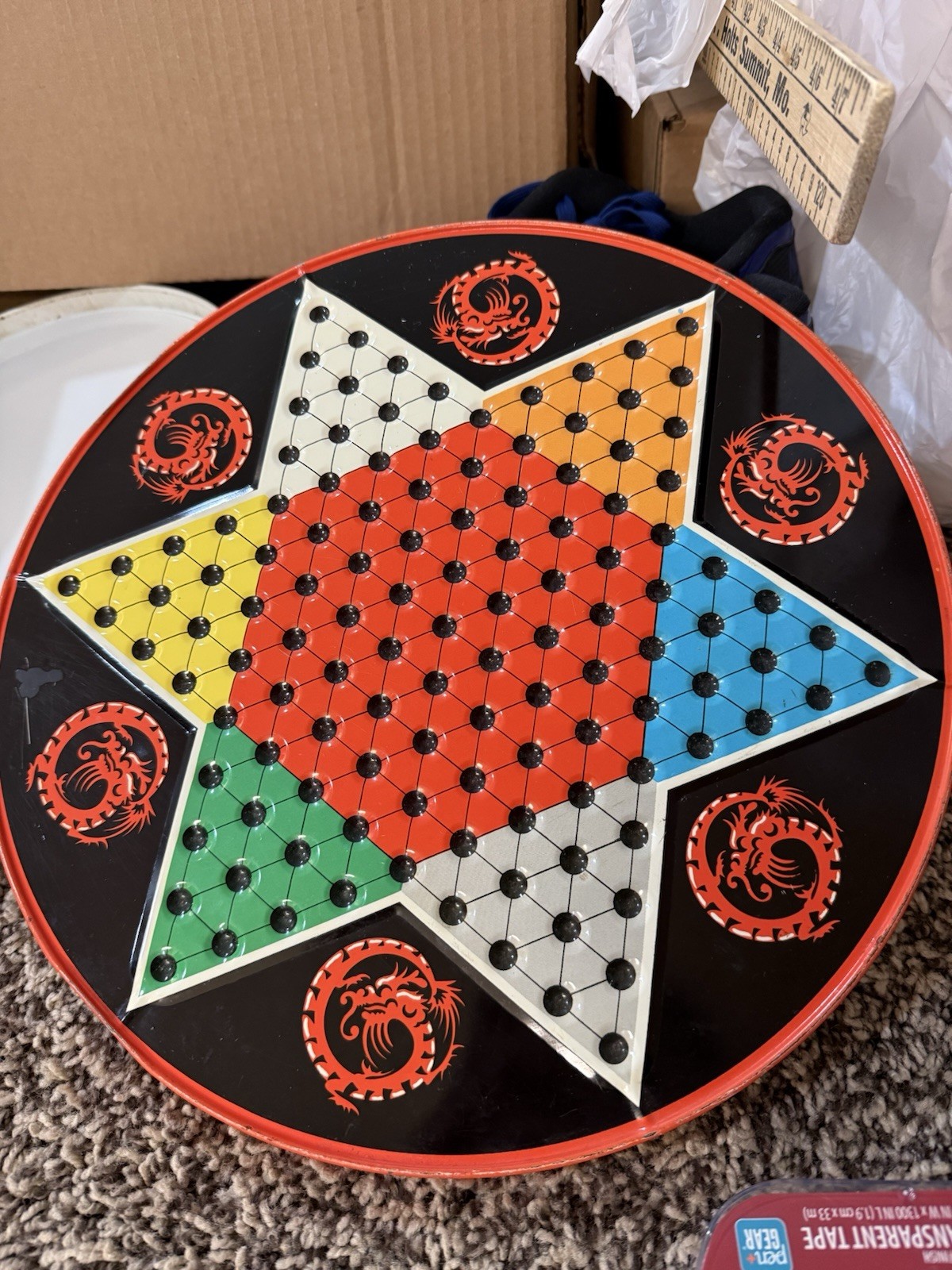 Vintage Ohio Art Chinese Checkers Tin NOT COMPLETE