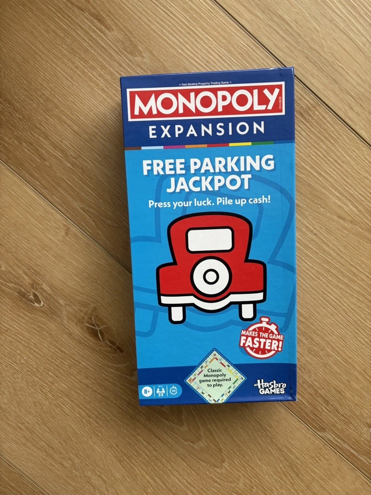 New/Sealed! Hasbro Parker Brothers Monopoly Free Parking Jackpot Expansion Game
