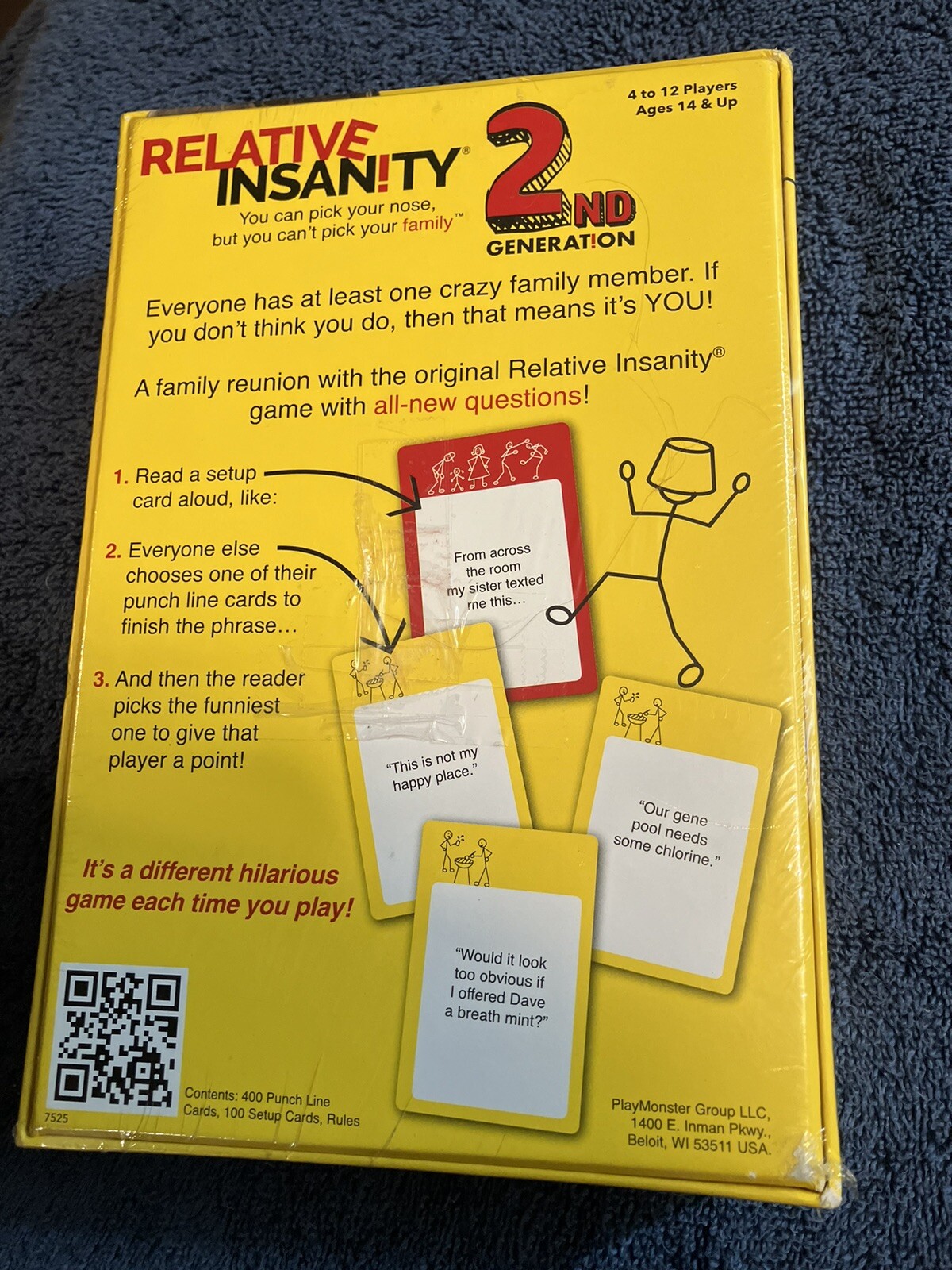 Relative Insanity Multiplayer Card Game Ages 14+ Plus expansion pack.