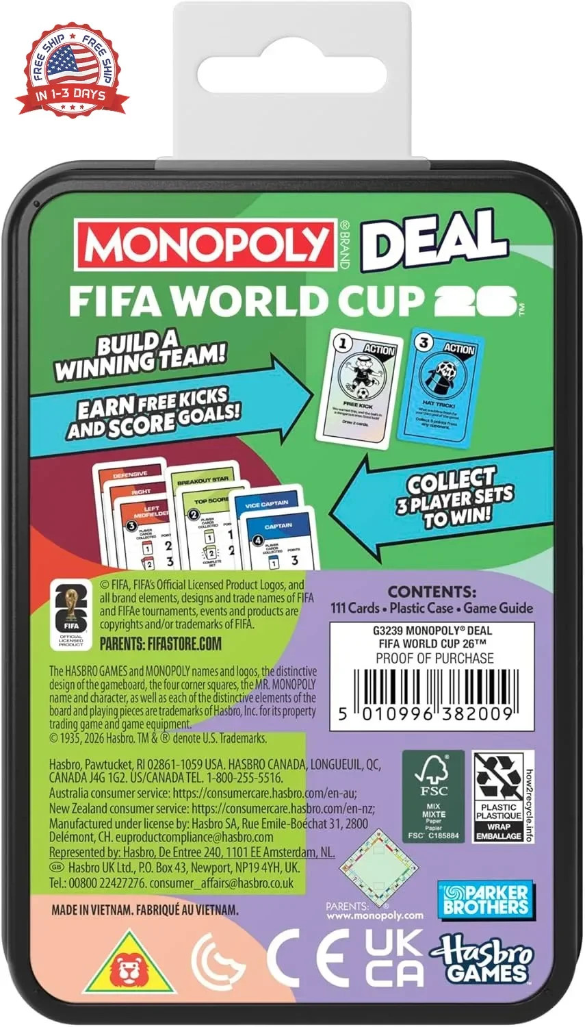 Monopoly Deal FIFA World Cup 2026 Edition Game – Officially Licensed FIFA World