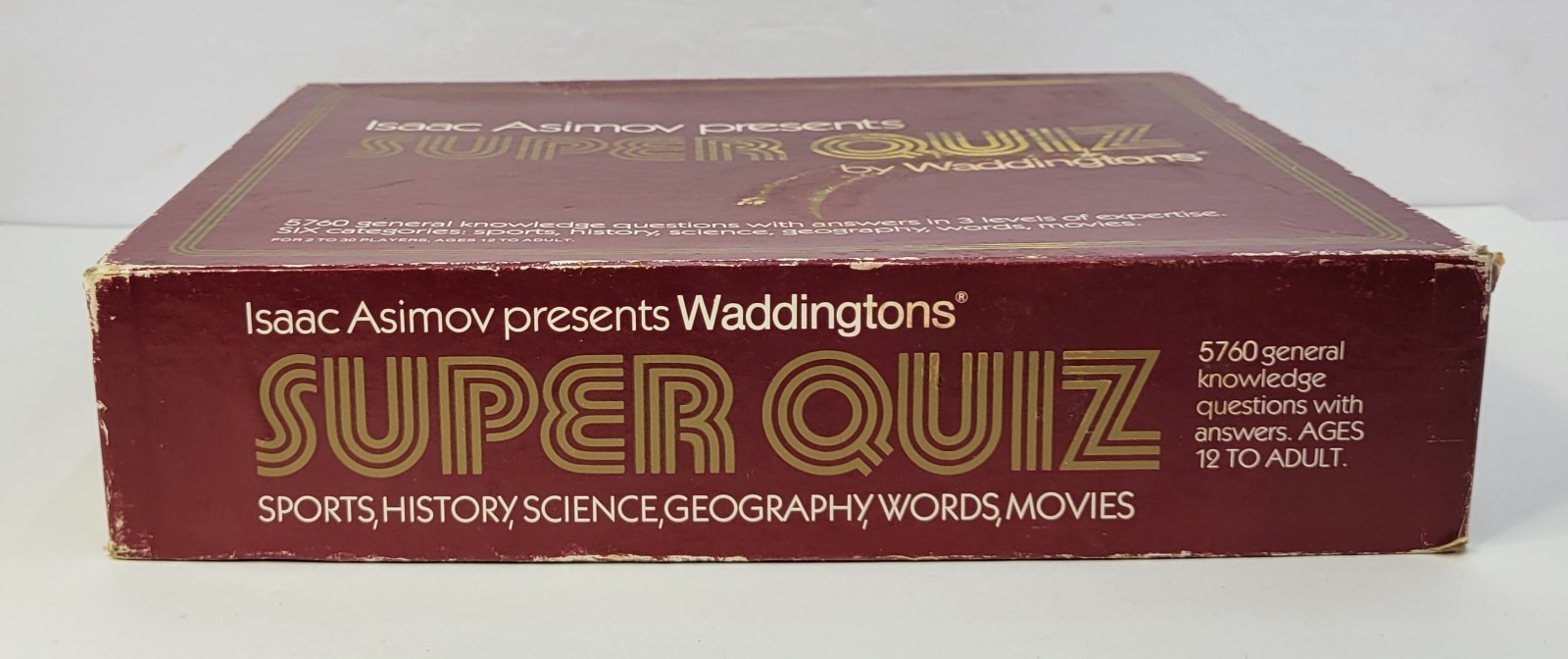 Isaac Asimov Presents SUPER QUIZ Board Game Waddington Complete 1982 1st Edition