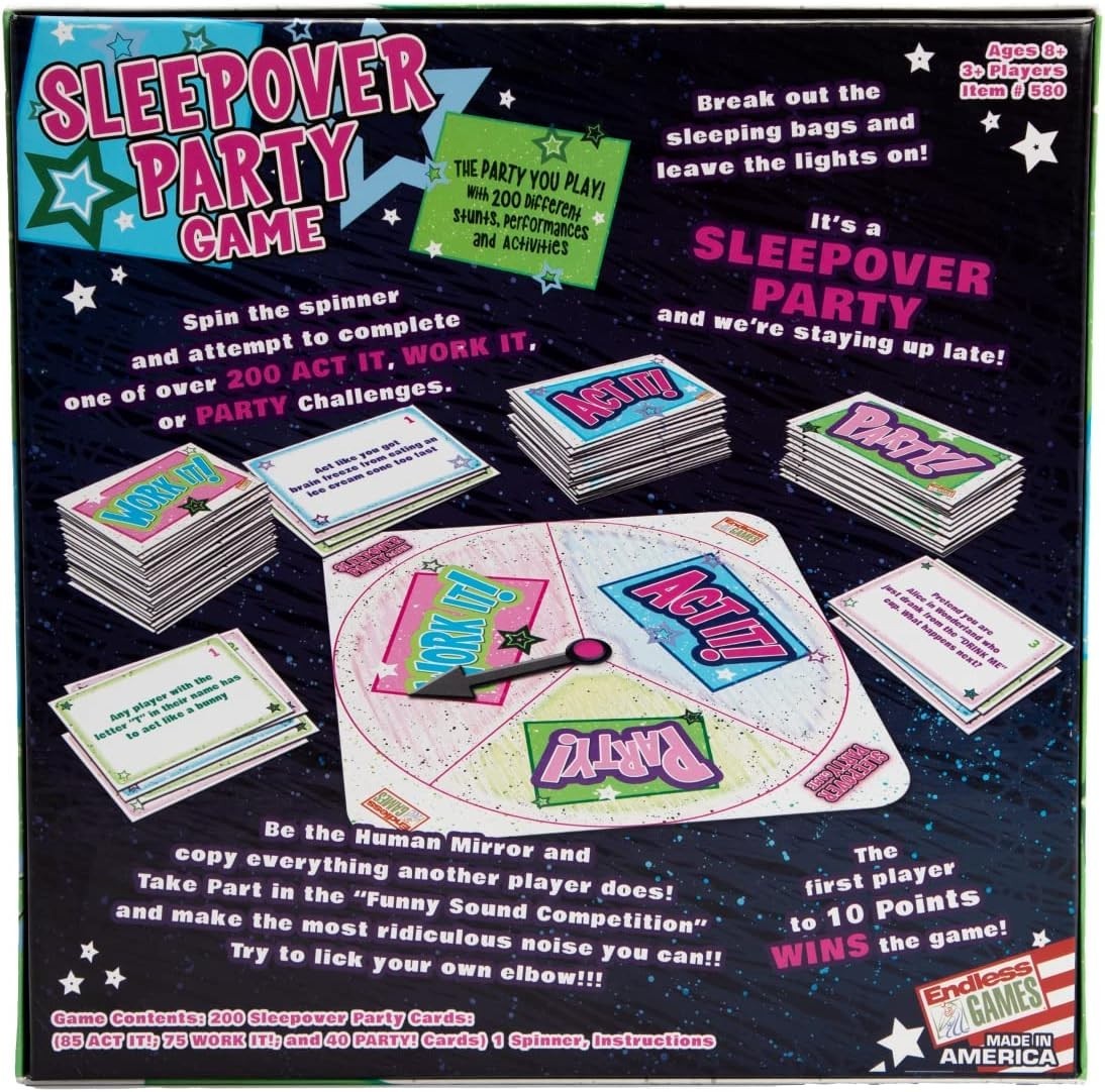 THE SLEEPOVER PARTY GAME 2014 Ages 8+ NEW Factory Sealed by Endless Games