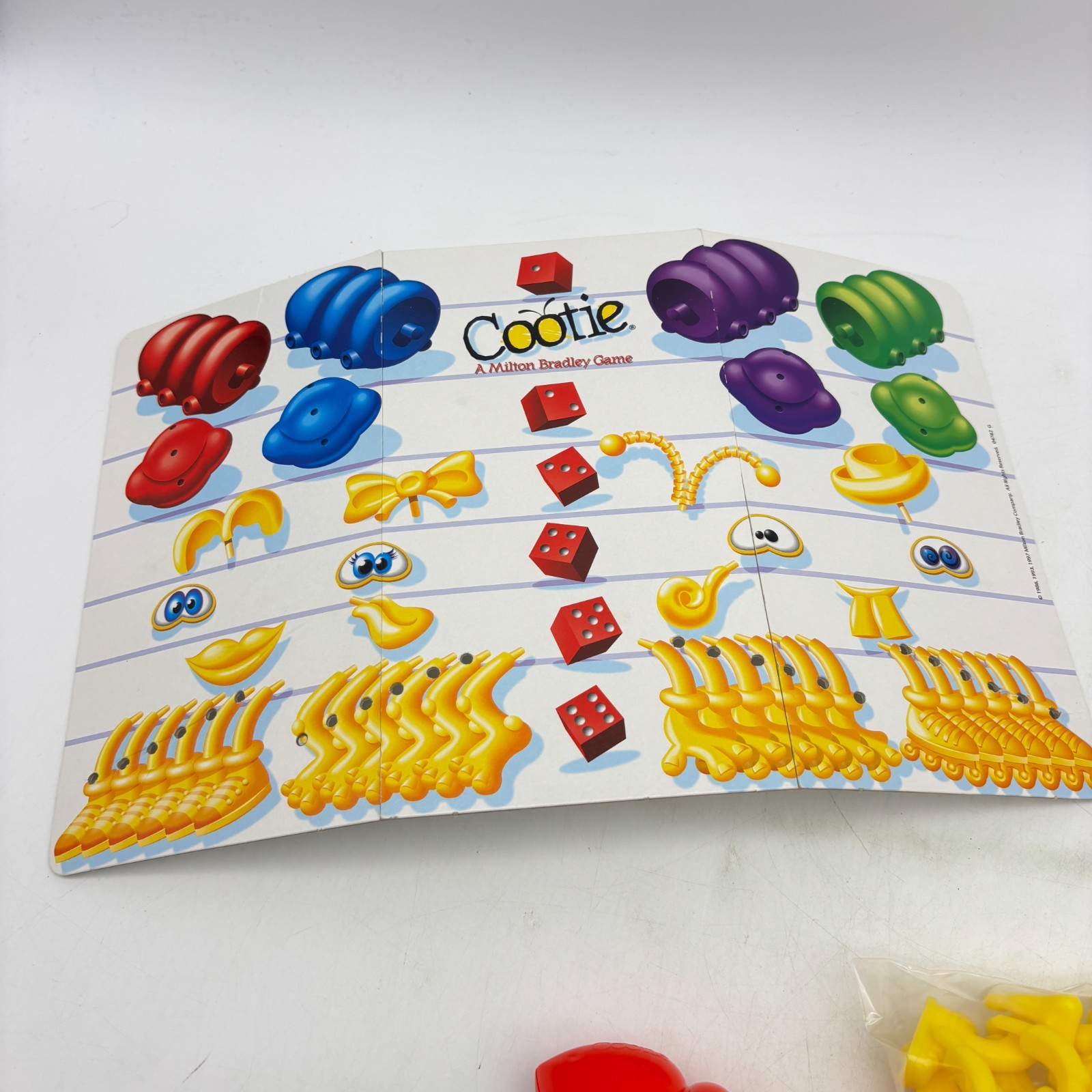 VINTAGE Original Cootie Game COMPLETE Milton Bradley 1999 Kids Children’s 90’s