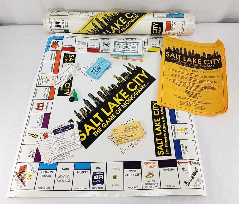 Vintage Salt Lake City The Game of Monogamy LDS Mormon Family Monopoly READ!!