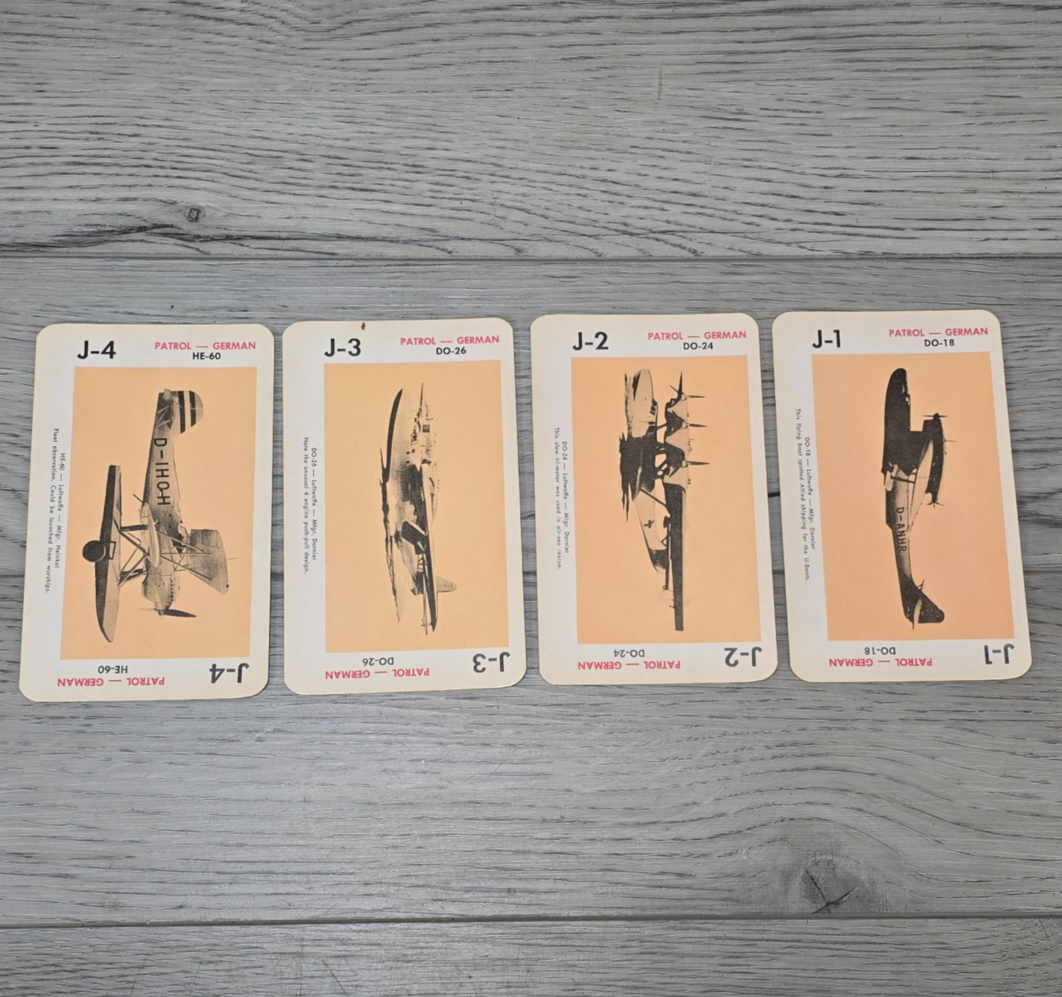 1965 Milton Bradley 12 O’Clock High Card Game Complete 40 WWII Aircraft Cards
