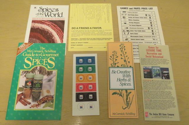 Avalon Hill 1988 – Spices of the World game – McCormick Company (UNCUT + UNP)