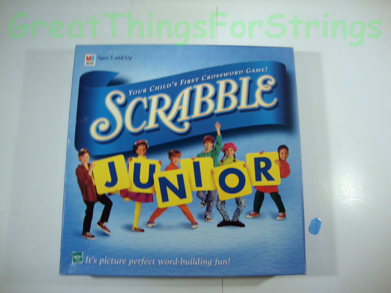 Scrabble Junior Ages 5 and Up Family Game Boardgame Hasbro Milton Bradley FULL
