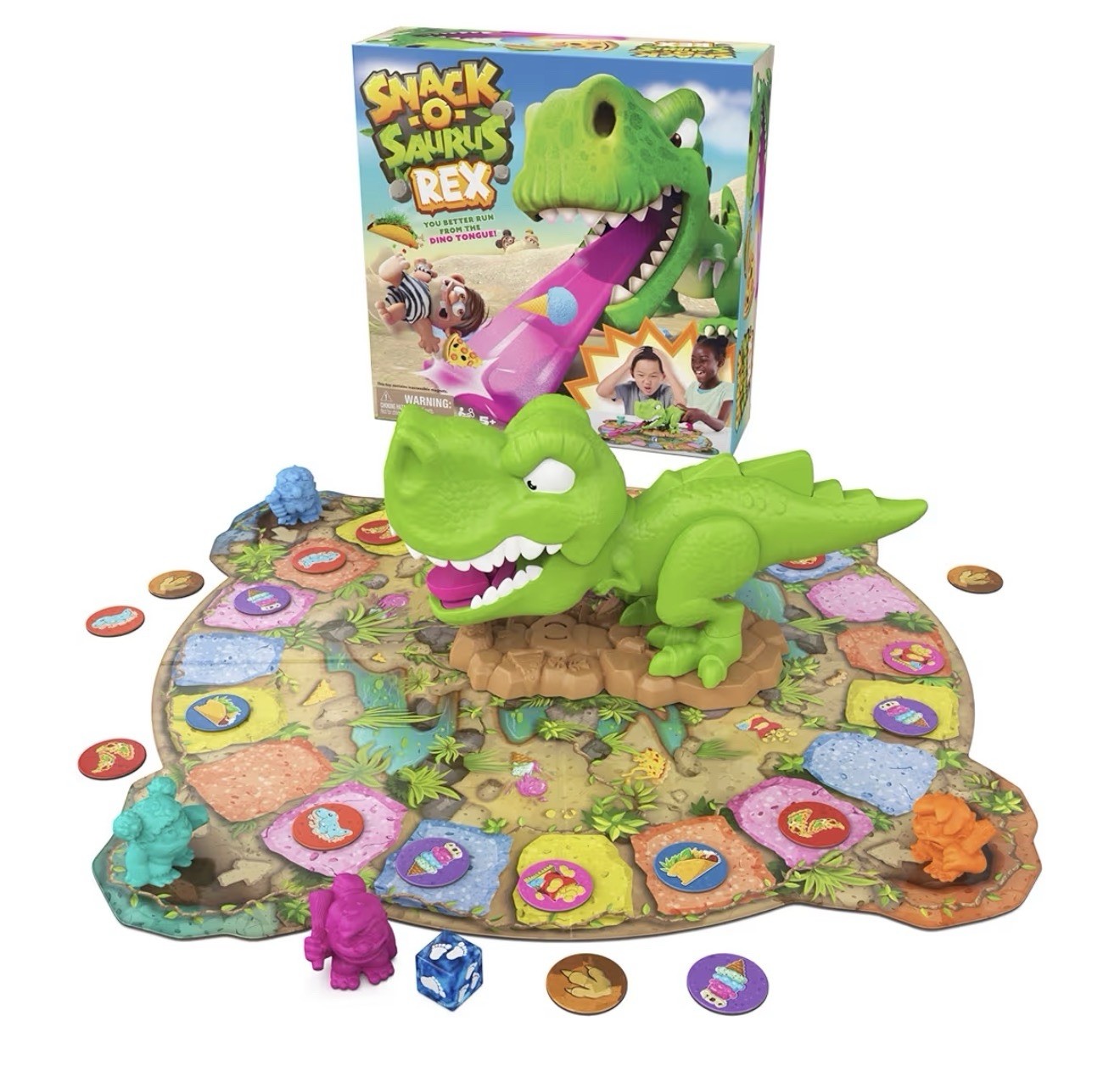 Snack-O-Saurus Rex, Interactive Dinosaur Toy for Kids Board Games for Family NEW