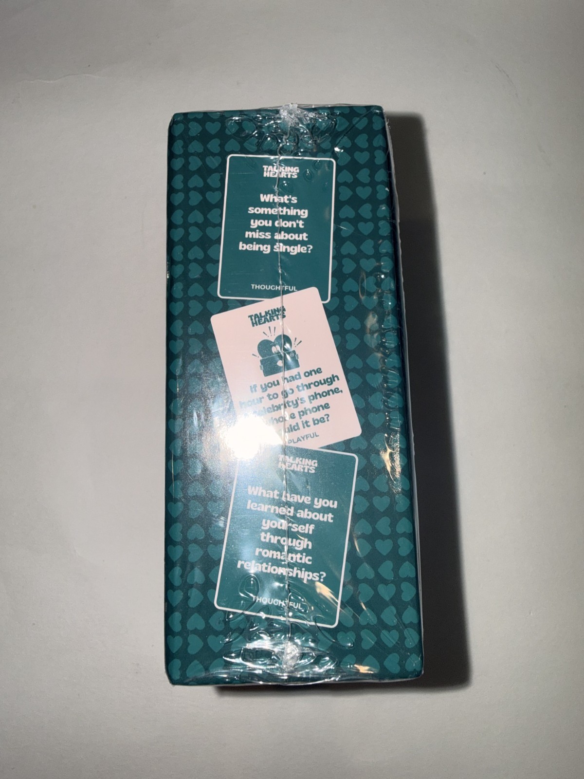 Talking Hearts Couples Edition Card Game, Teal – 200 Questions