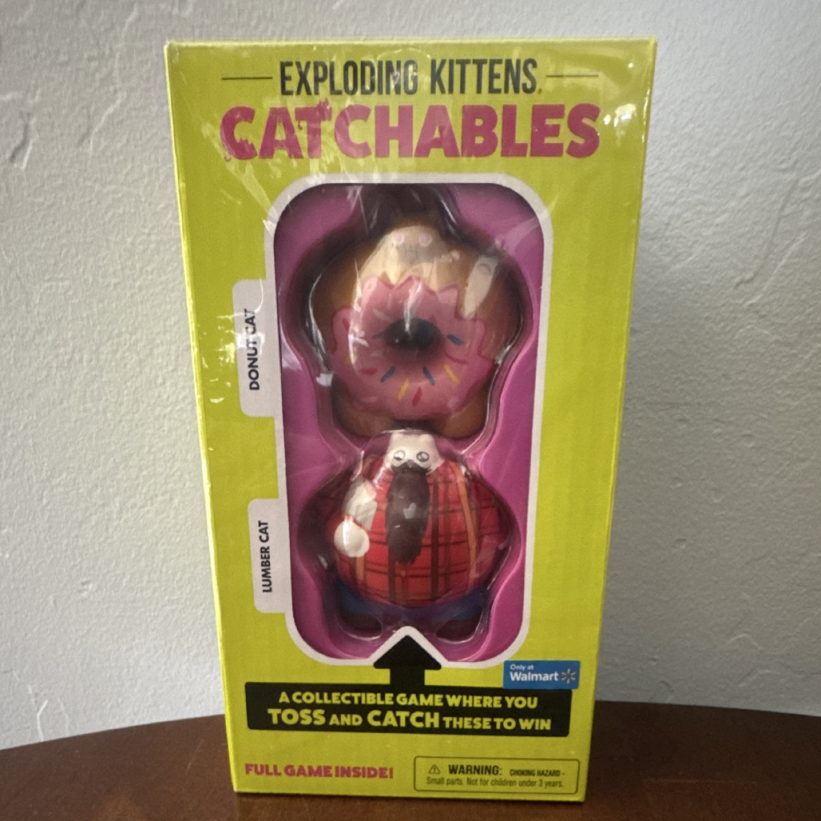 Exploding Kittens Catchables 2-Pack Donut Cat & Lumber Cat Collectible Game