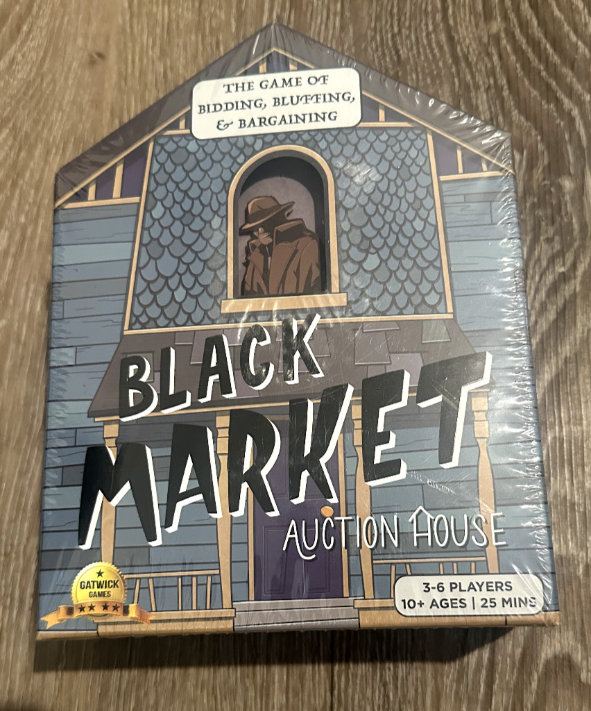 Black Market Auction House Bidding Bluffing & Bargaining 3-6 Players Ages 10+