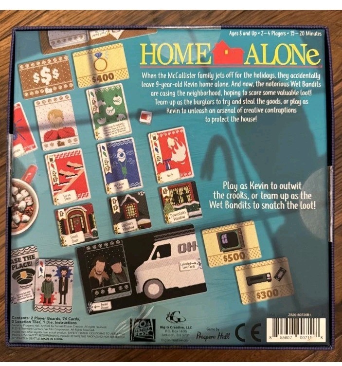 Home Alone Merry Christmas Board Game 2018 Edition, Complete Set