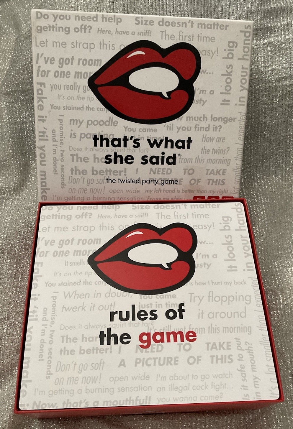 That’s What She Said The Party Board Game of Twisted Innuendos – See Pics