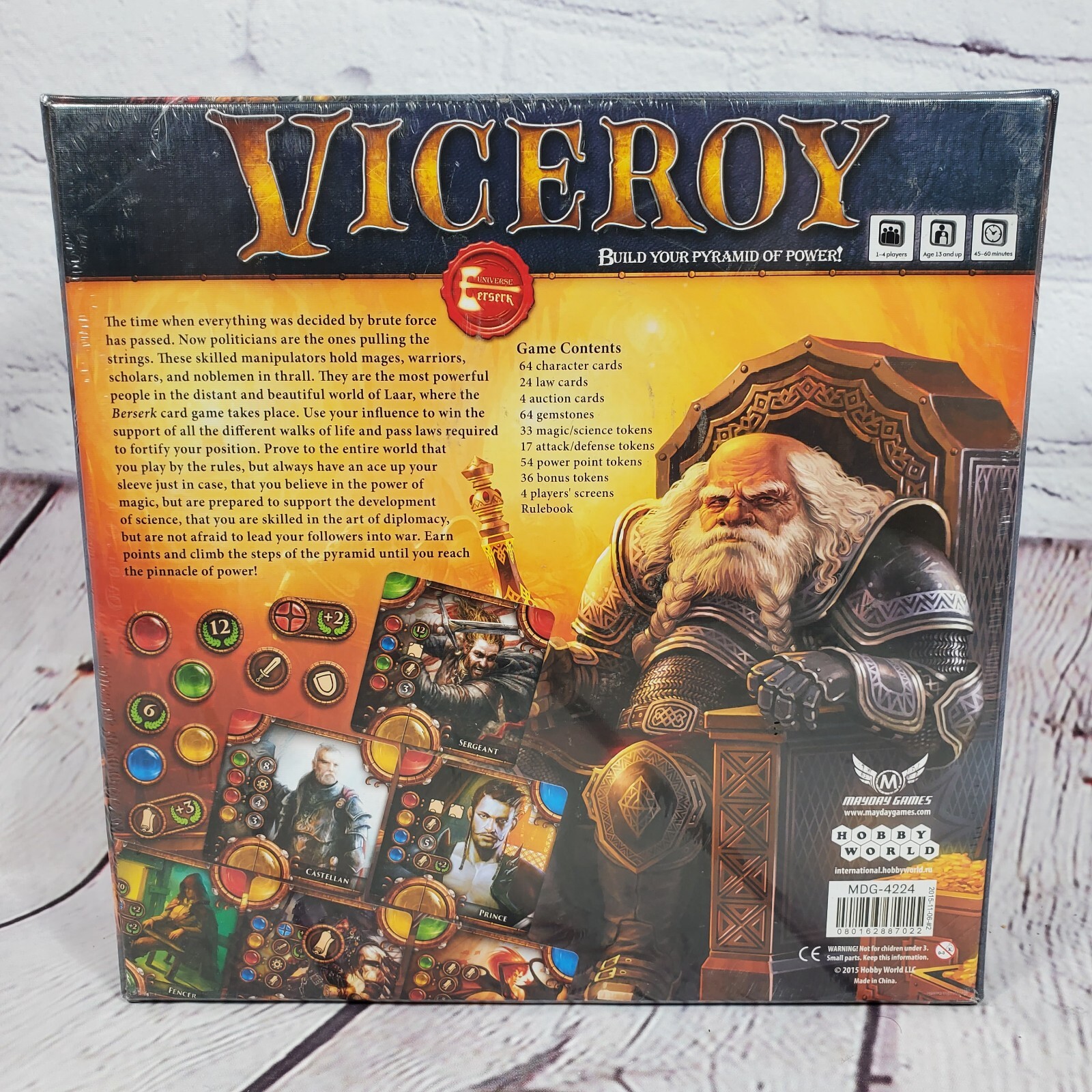 2015 Viceroy Build Your Pyramid Of Power Board Game By Mayday Games
