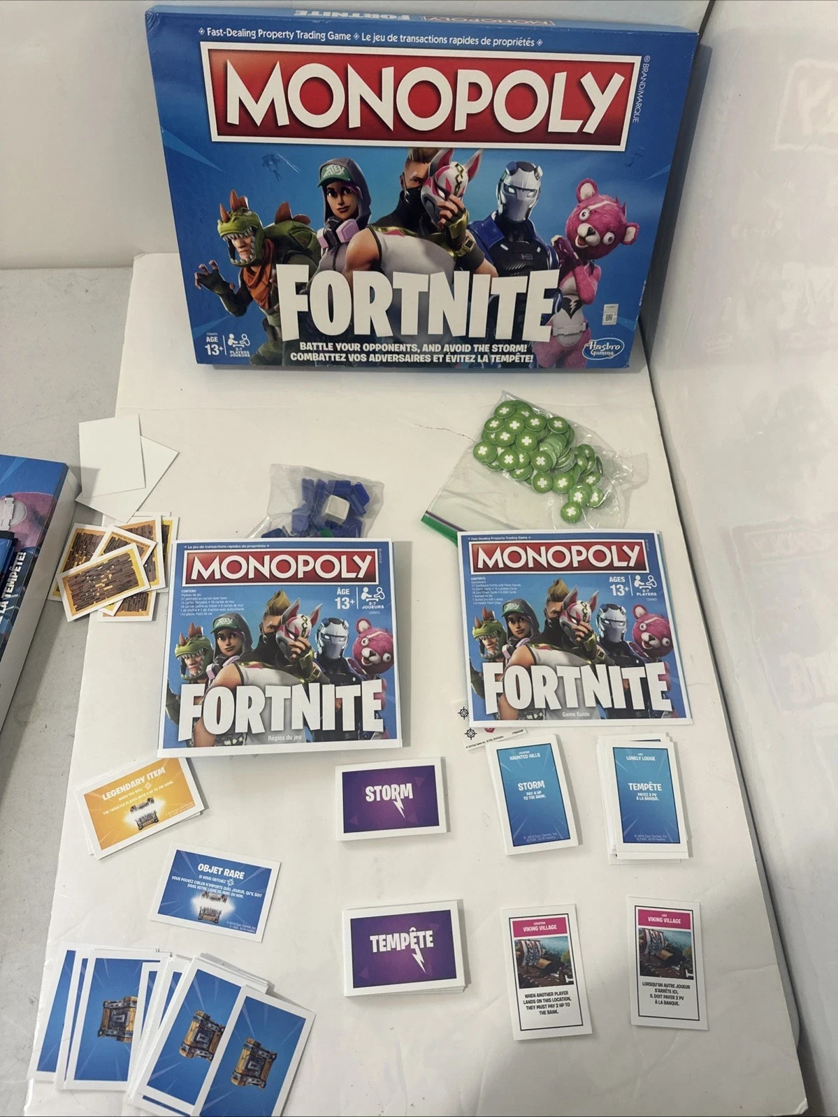 Hasbro Monopoly Fortnite Edition Board Game 2018 100% Complete Open Box Ex
