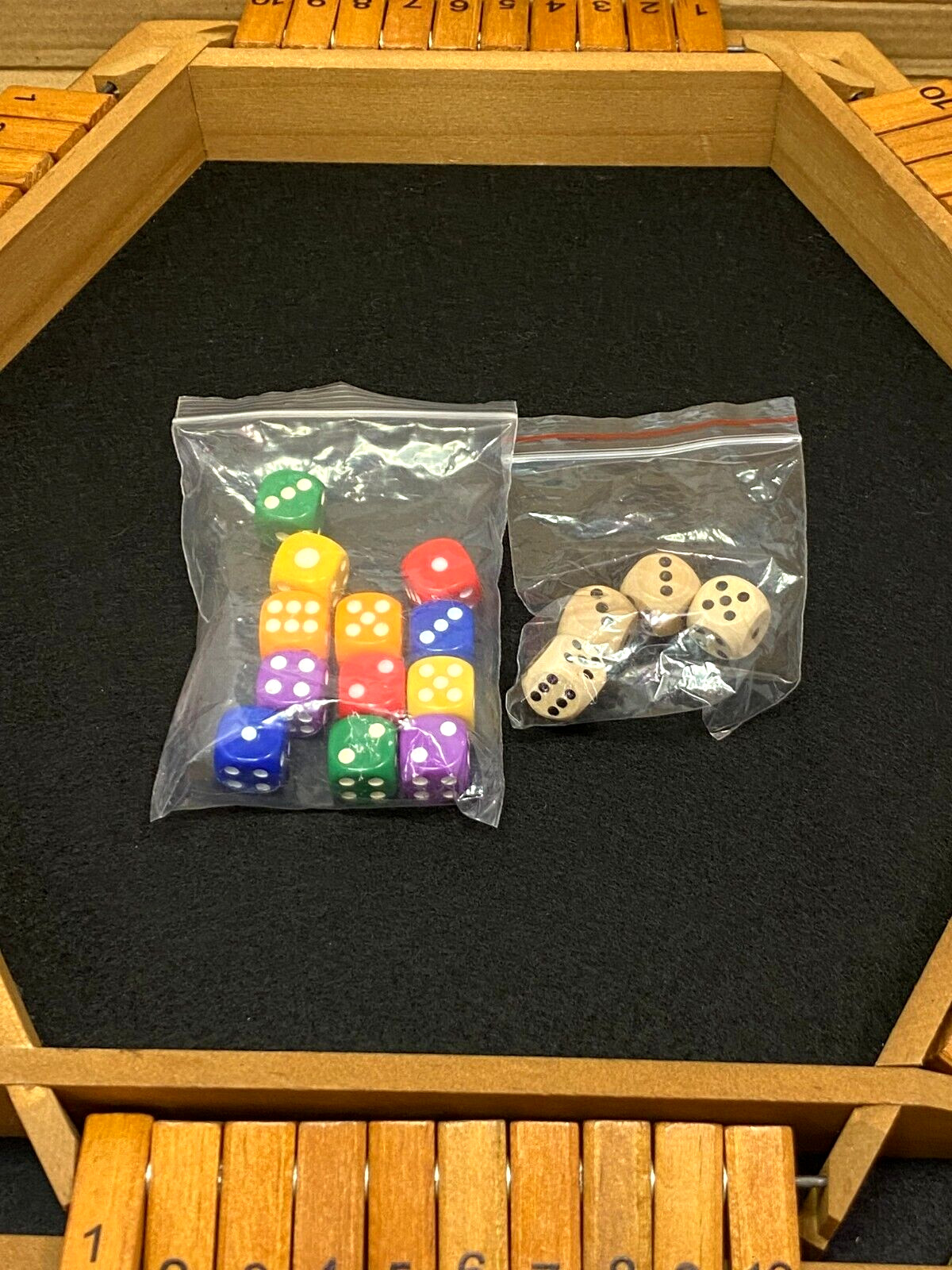 NICECHO 1-6 Players SHUT THE BOX Dice Game Wooden Board Table Strategy Game