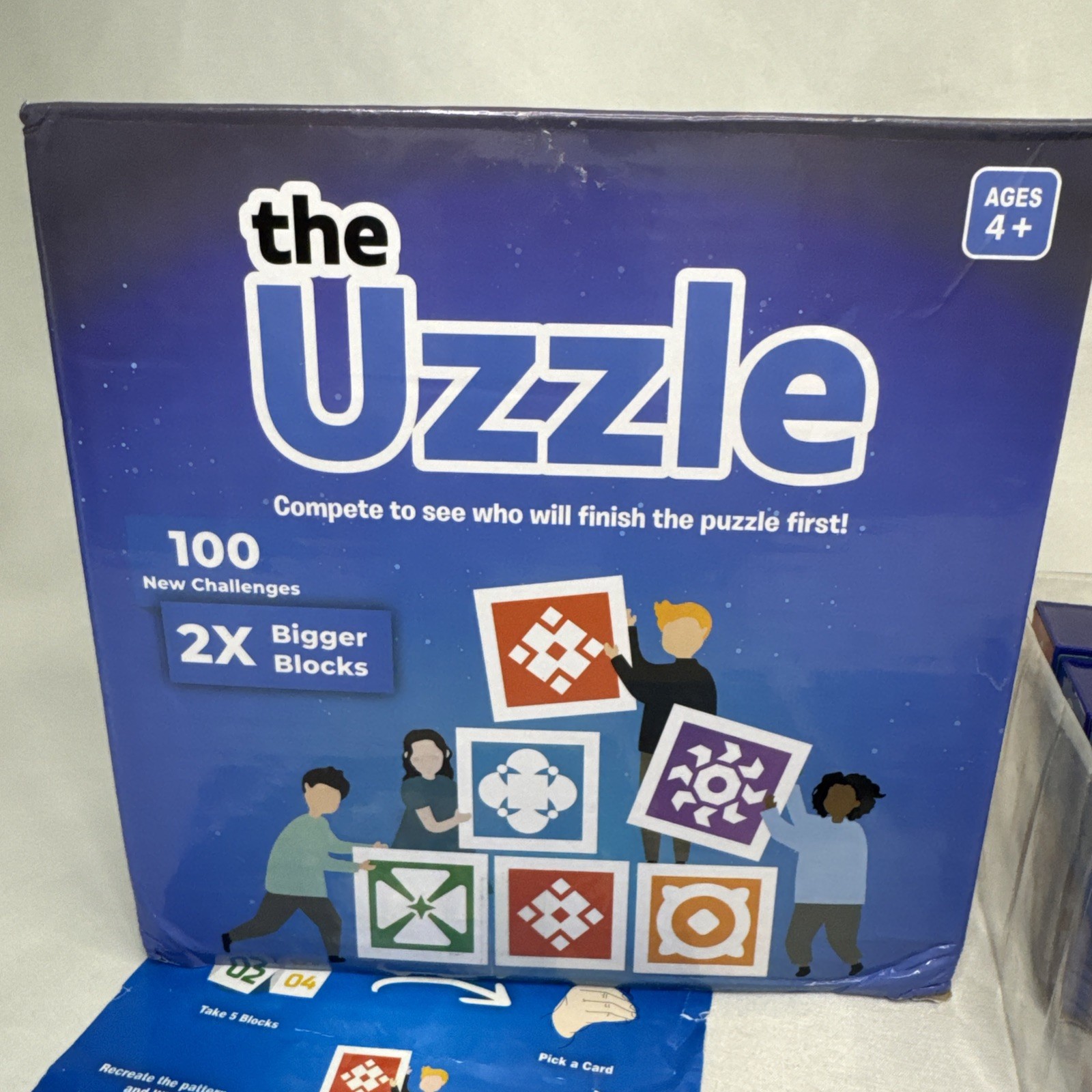 The Uzzle Board Game Family Fun Kids 2X Bigger Blocks
