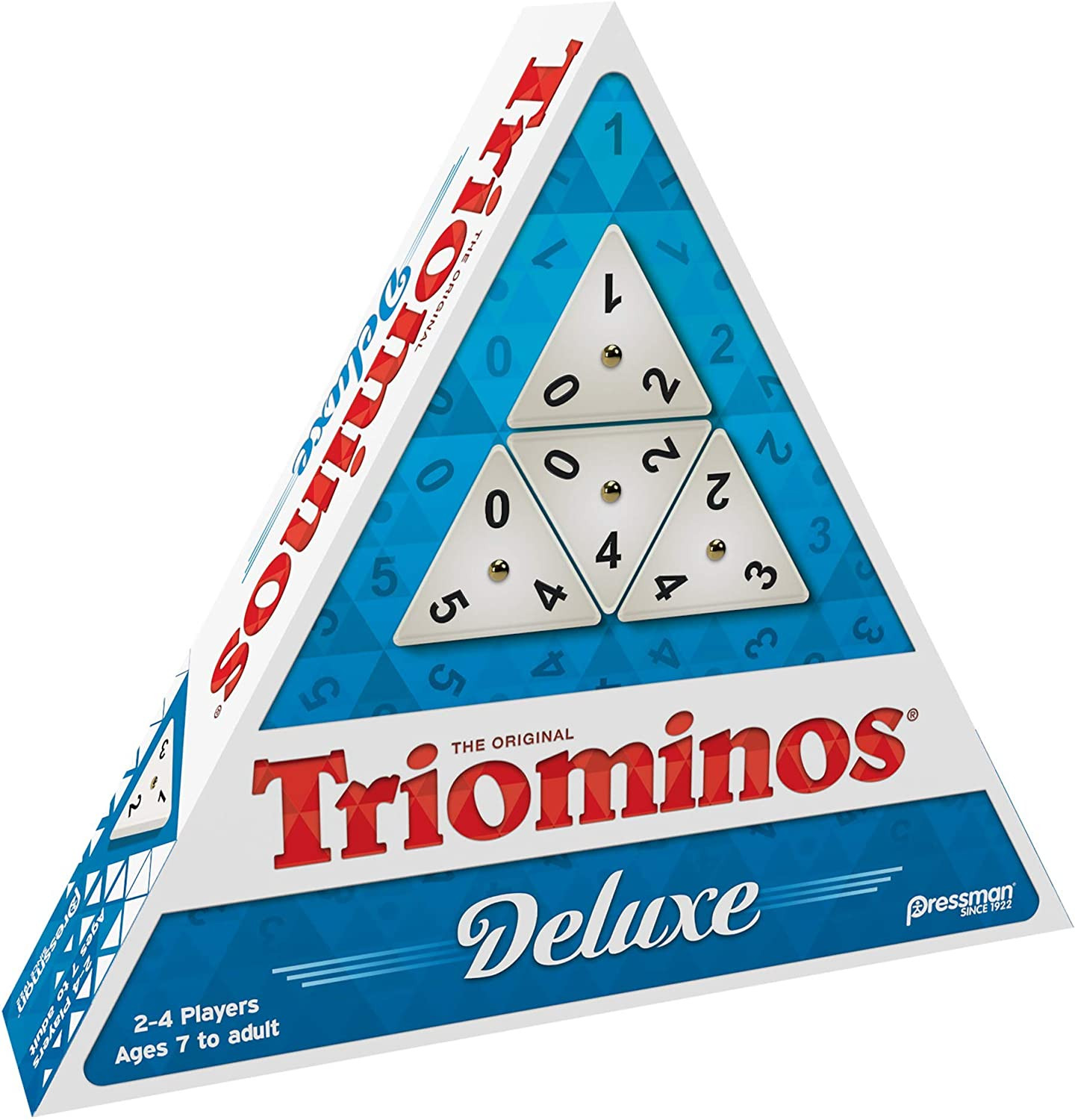 Pressman Tri-Ominos – Deluxe Edition Triangular Tiles with Brass Spinners, 5″
