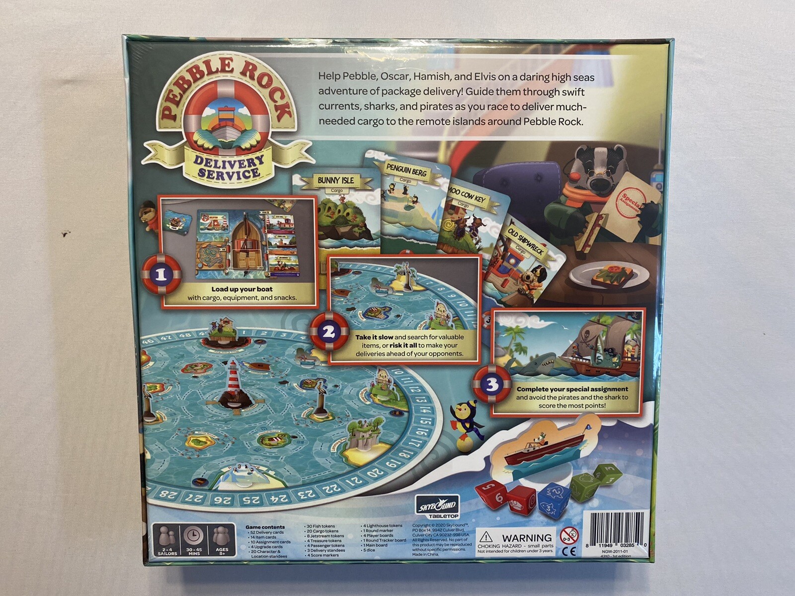 Pebble Rock Delivery Service Board Game Classic kid Board Game, Ages 8+ NEW!!