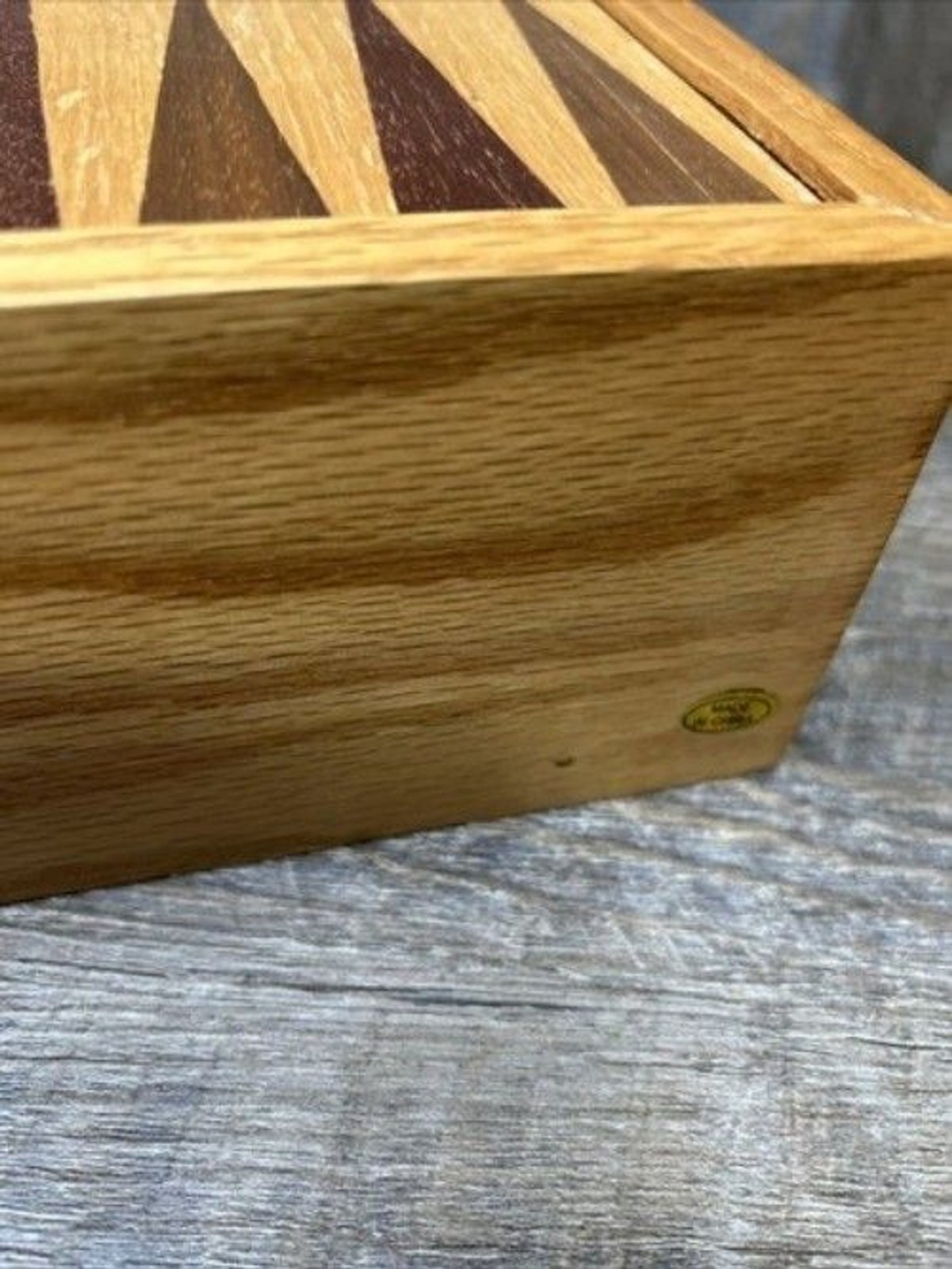 Vintage Wooden Multiple Game Board & Storage Case 12.63″x12.63″x3.25″ Excellent