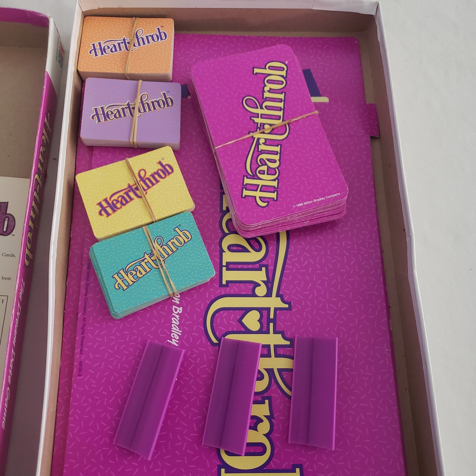 1988 Heart Throb Game Milton Bradley Bachelorette Party Fun VTG