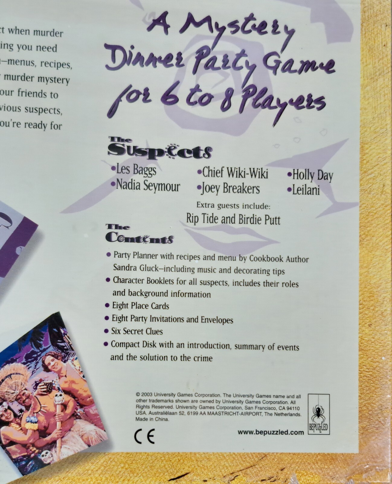 Murder Mystery Party Lethal Luau Dinner Party Game 6-8 Players Sealed – 2003