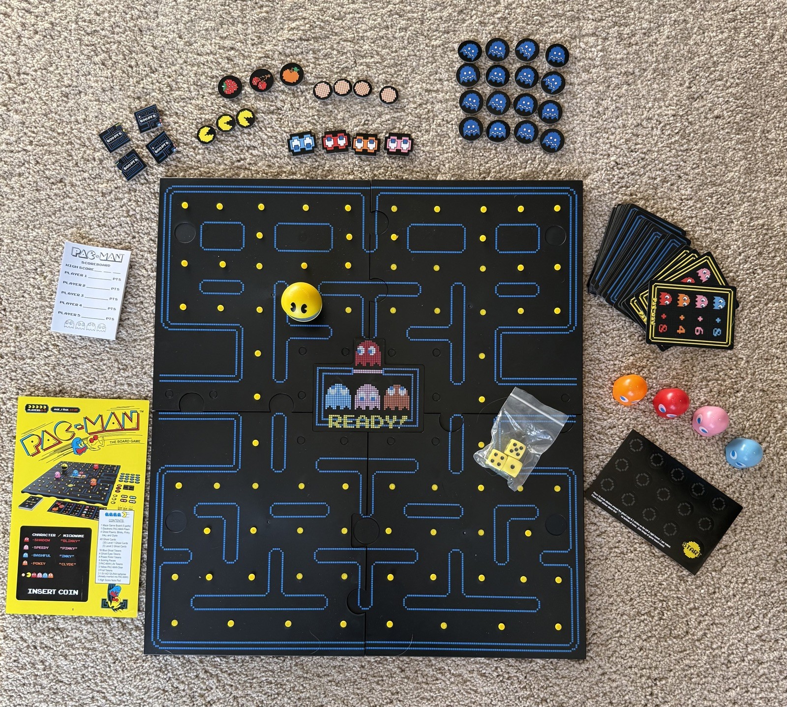 Pac-Man The Board Game Arcade Classic by Buffalo Games 2019 Complete