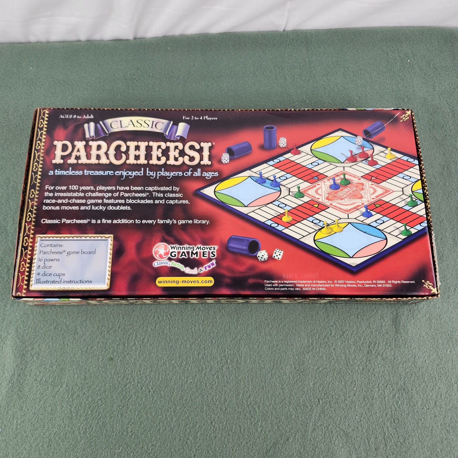 Classic Parcheesi – Timeless Treasure Enjoyed by Players of All Ages! Moves 2007