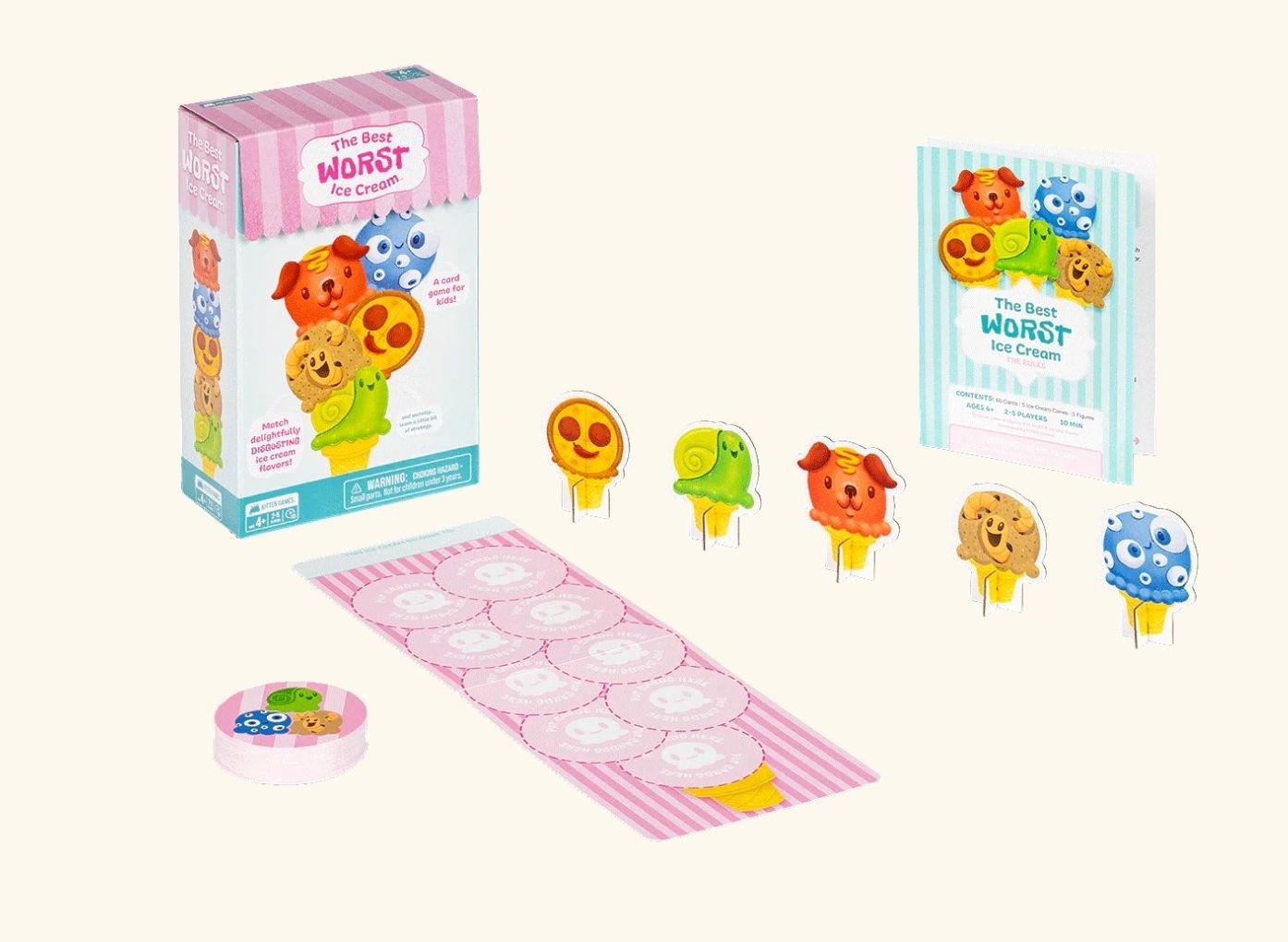 The Best Worst Ice Cream Card Game Kids Ages 4+ Fun Family Game By Kitten Games