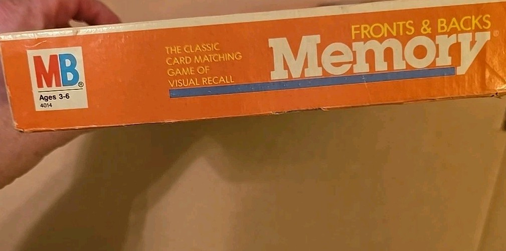 Memory Fronts and Backs Vintage Card Matching Game 1986 Milton Bradley Complete
