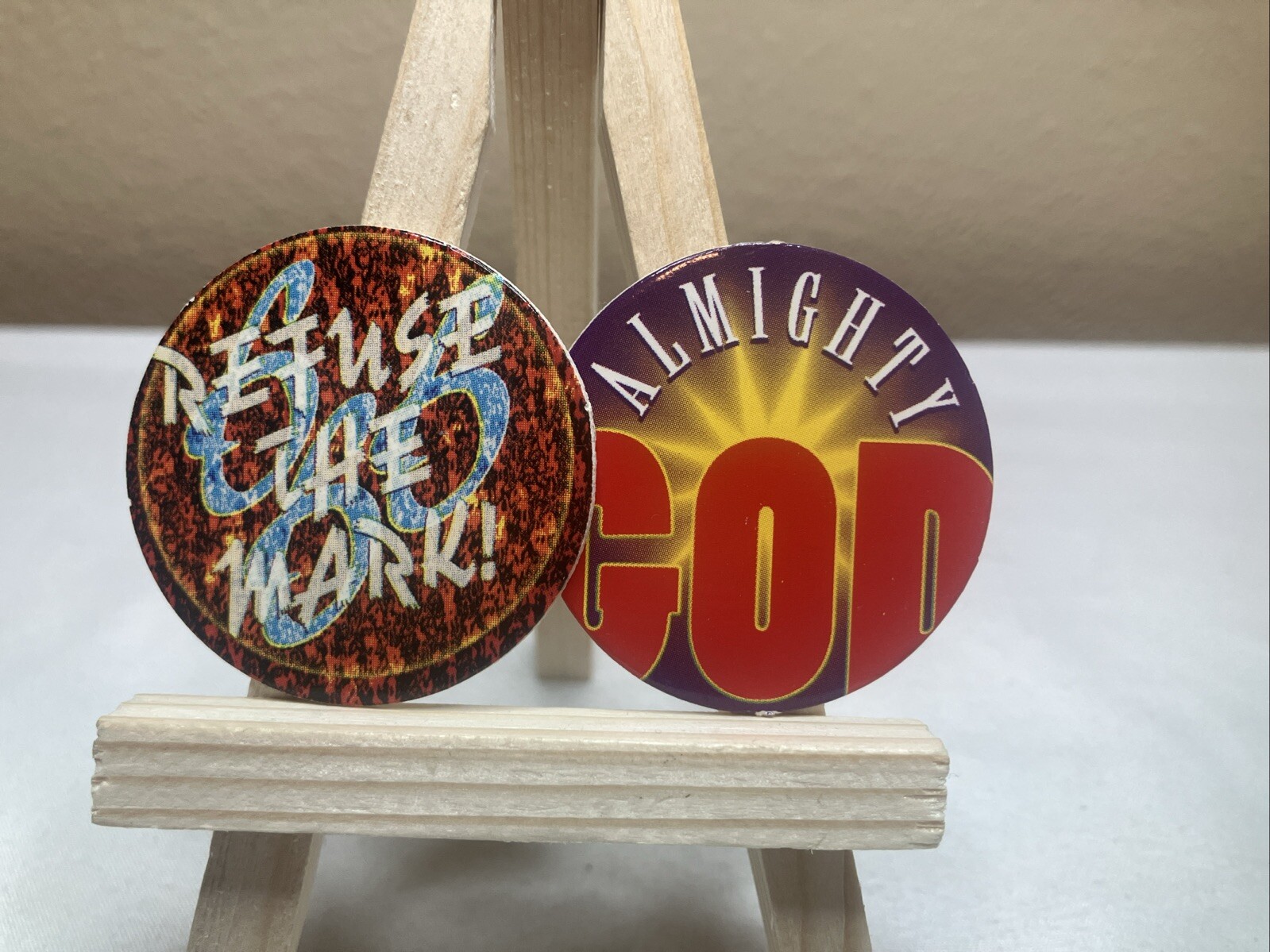 Vintage POGs Lot Of 30 Religious Christian Jesus Milk Caps w/Holder/Container