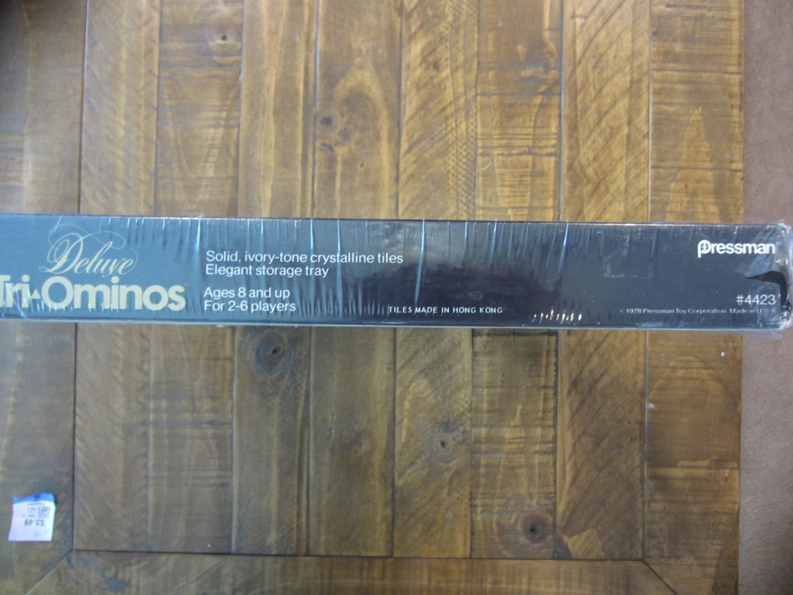 Deluxe Tri-Ominos Vintage 1978 Pressman Game Ivory Tone Crystalline Tiles NOS