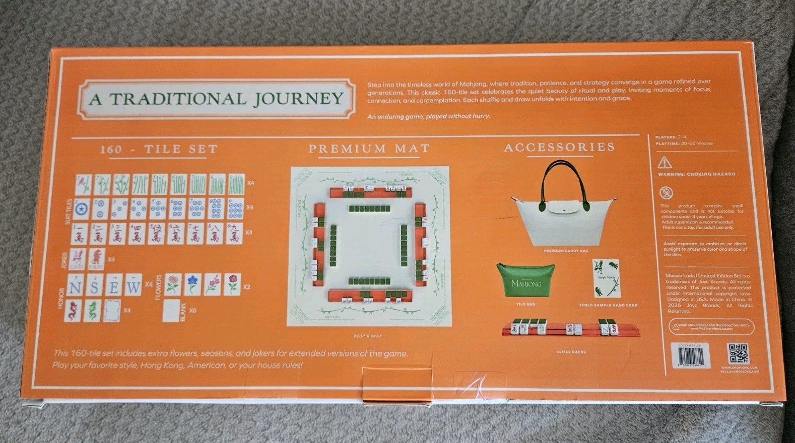 Maison Lude Mahjong Set, 160-Piece, Limited Edition Wildlife New!